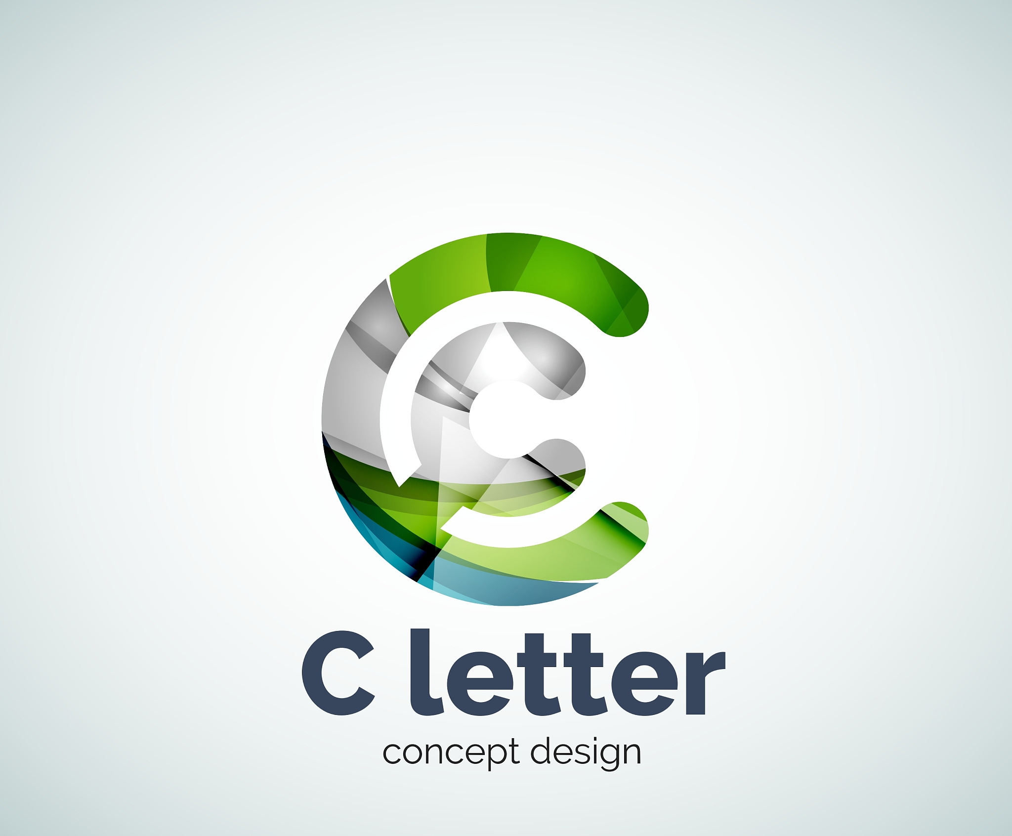 概念,模板,品牌名称,英文字母<strong>c</strong>,分离着色,商务,多层效果,几何形状