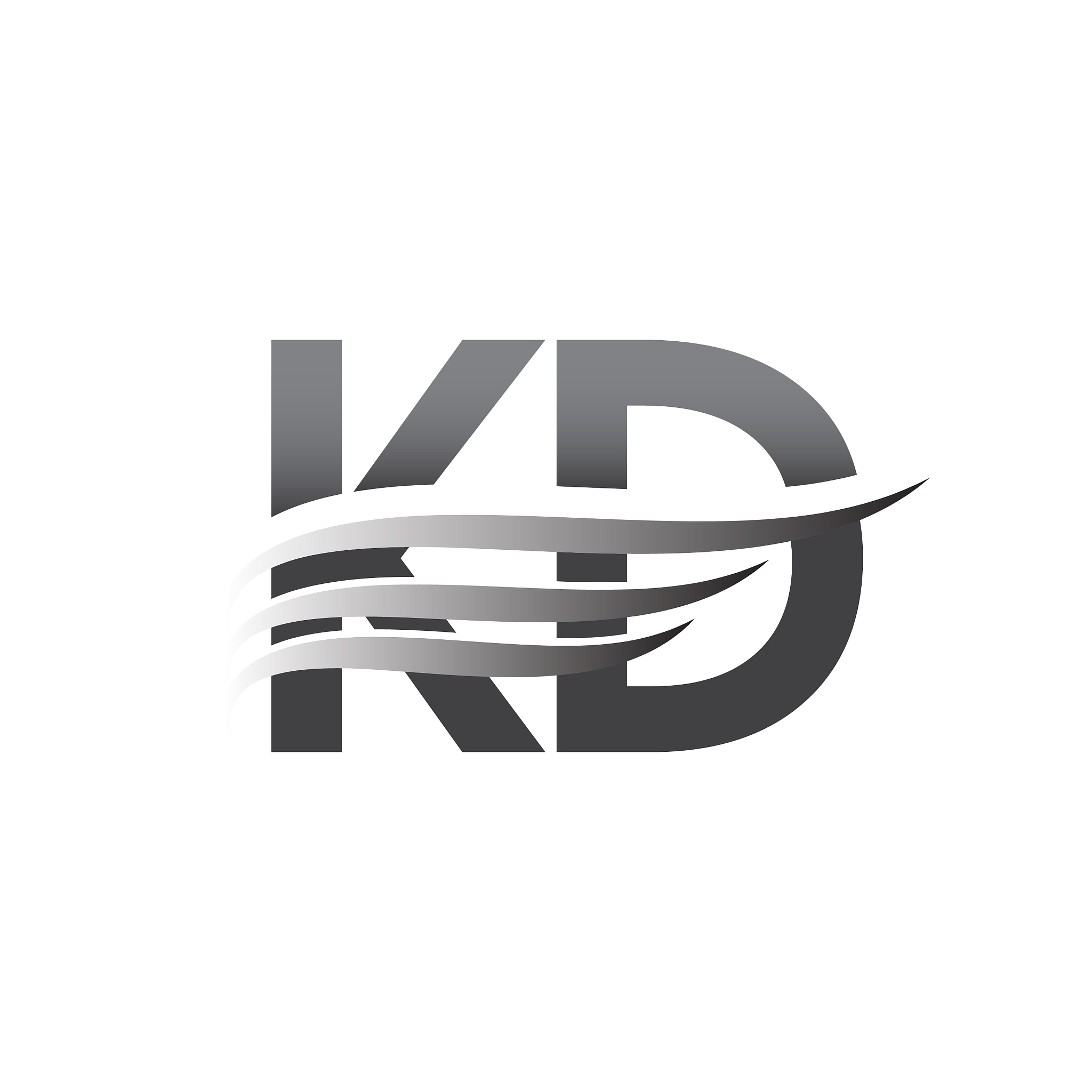 initial letter, grey color vector logotype
