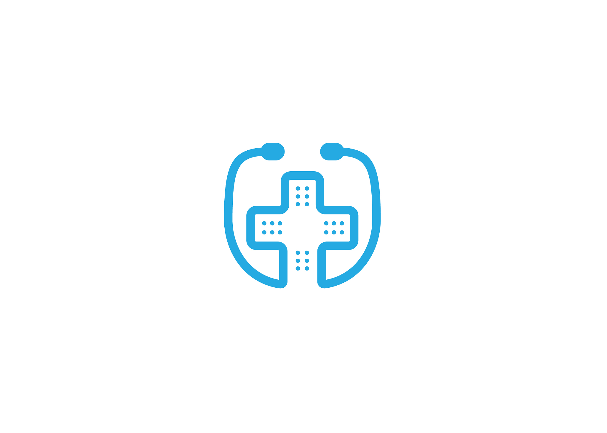 creative stethoscope hospital logo