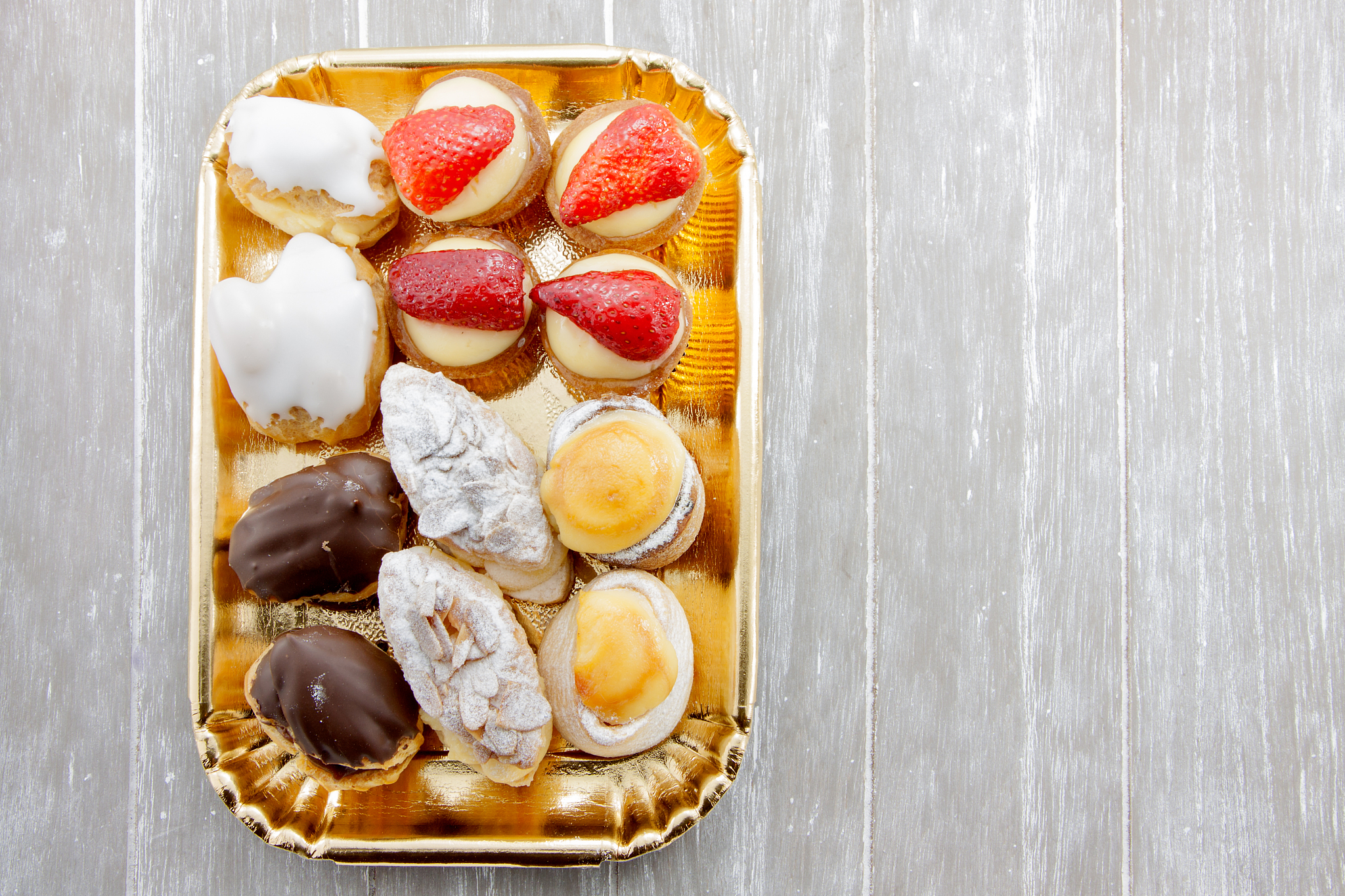 cream cakes.