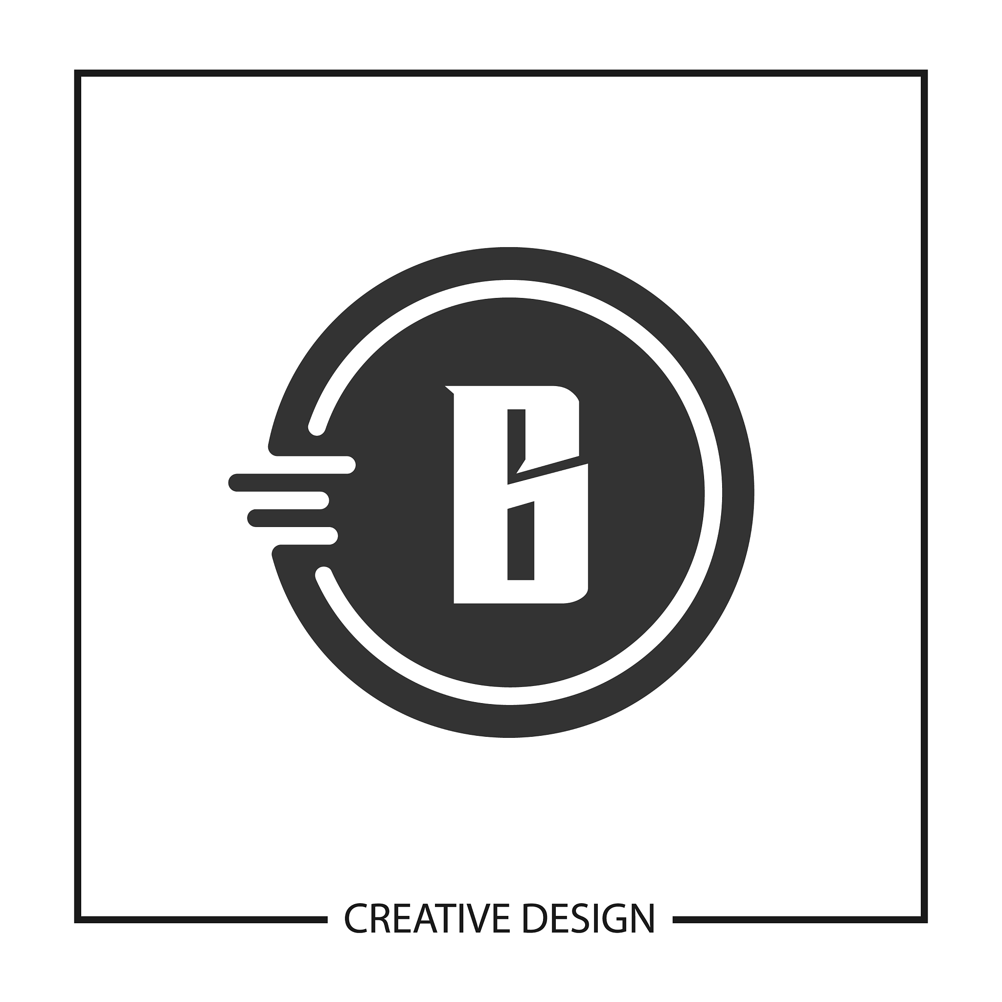 letter b logo template design
