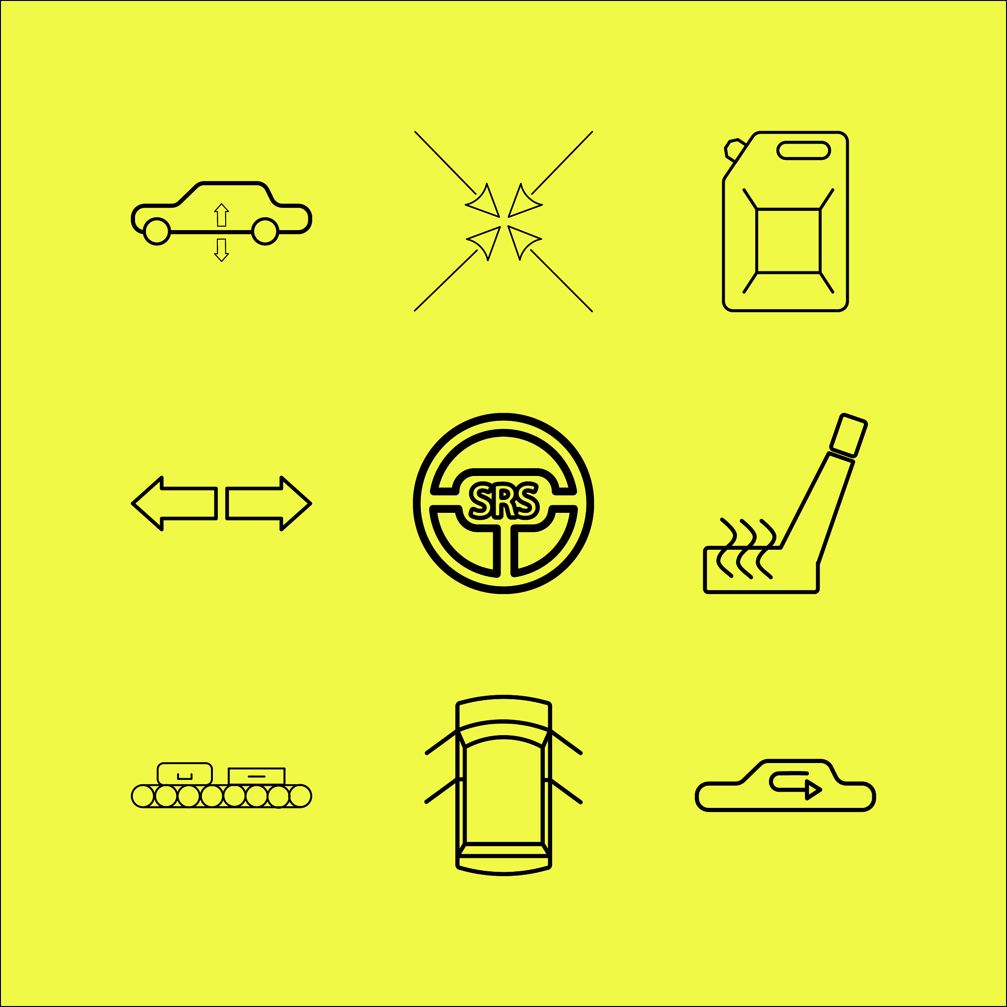 transport and transportation linear icon set