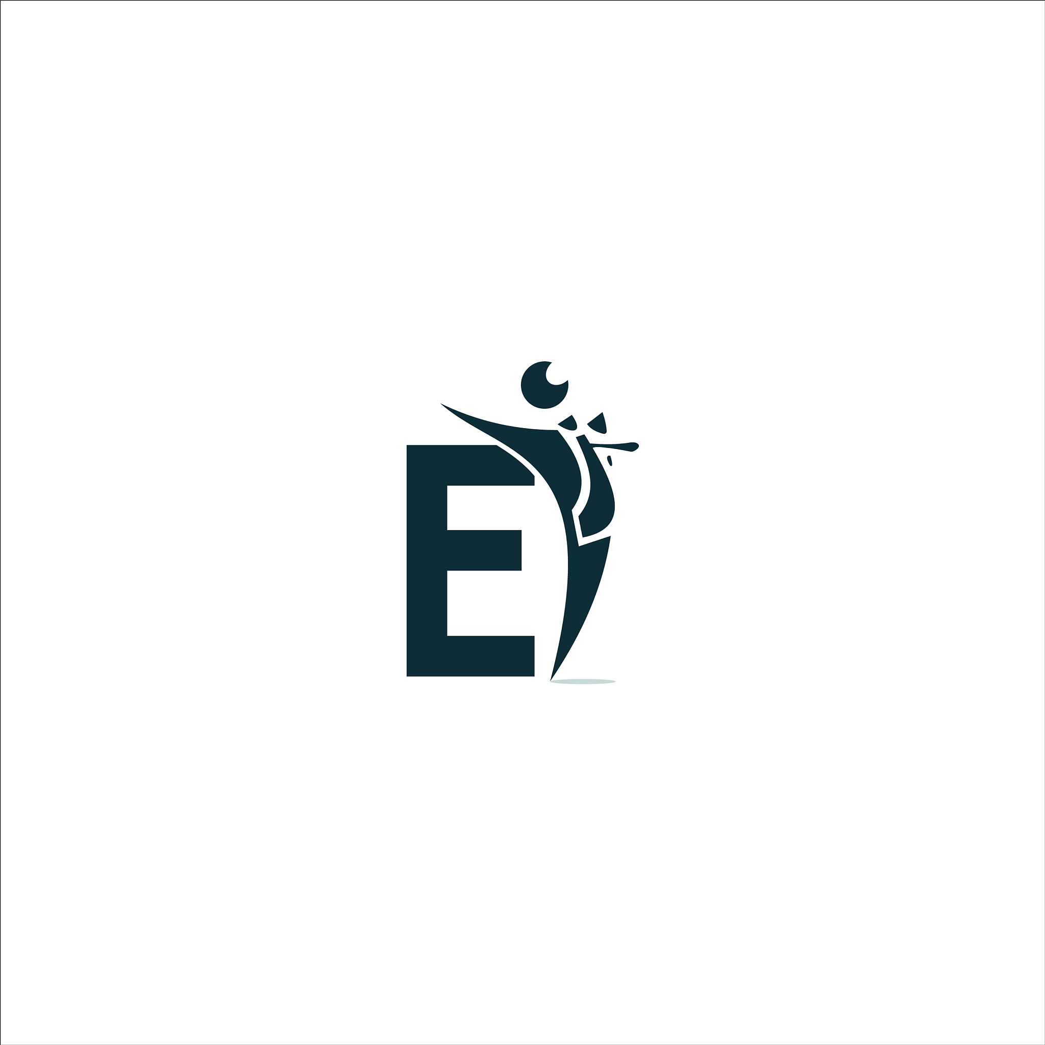 initial letter ei or ie logo design template