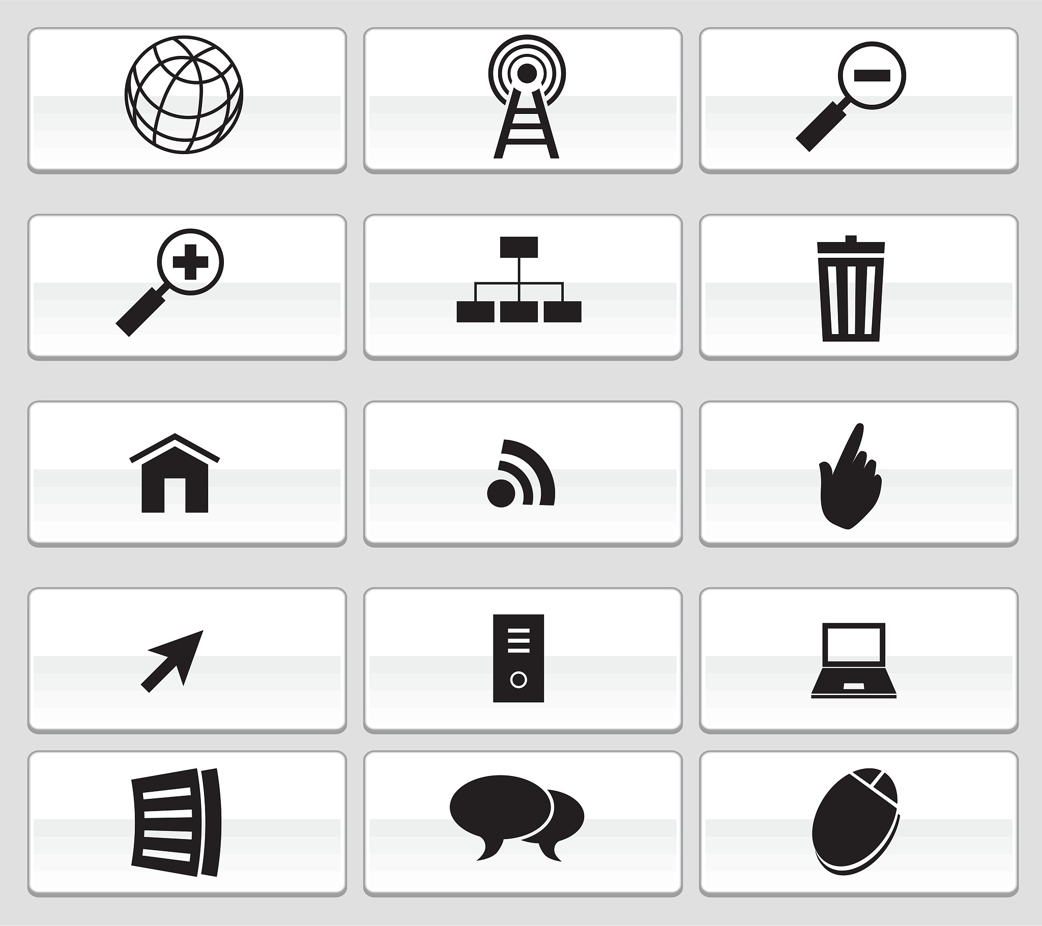 web button set