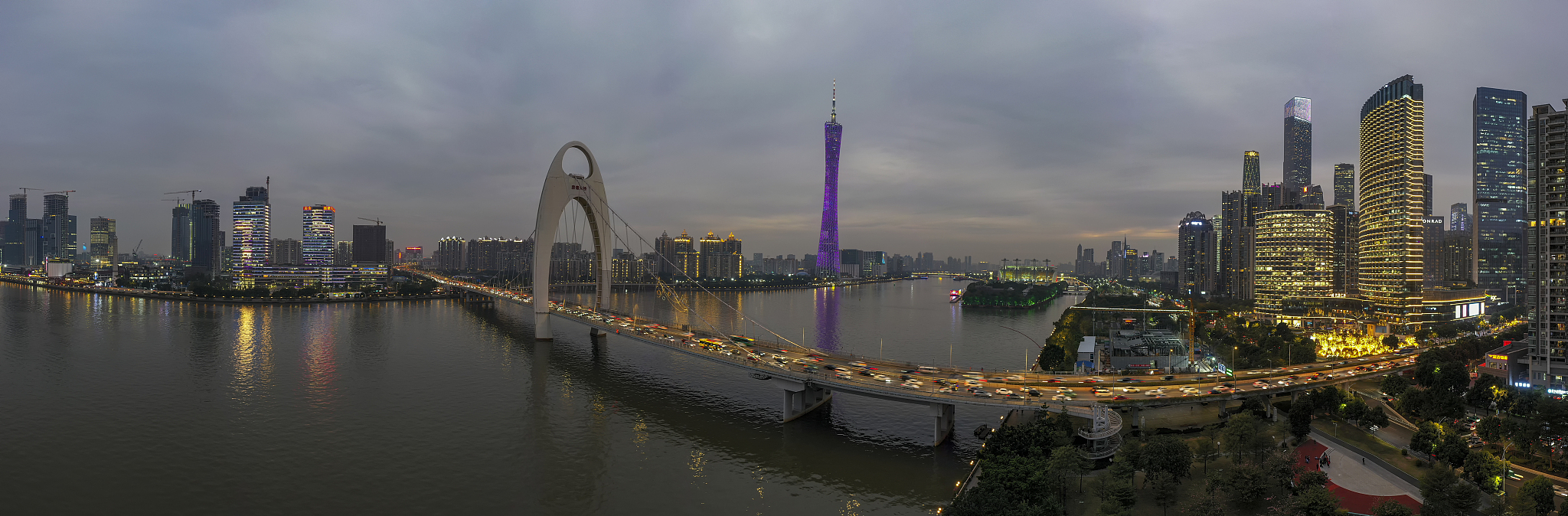 航拍中国广州城市风光