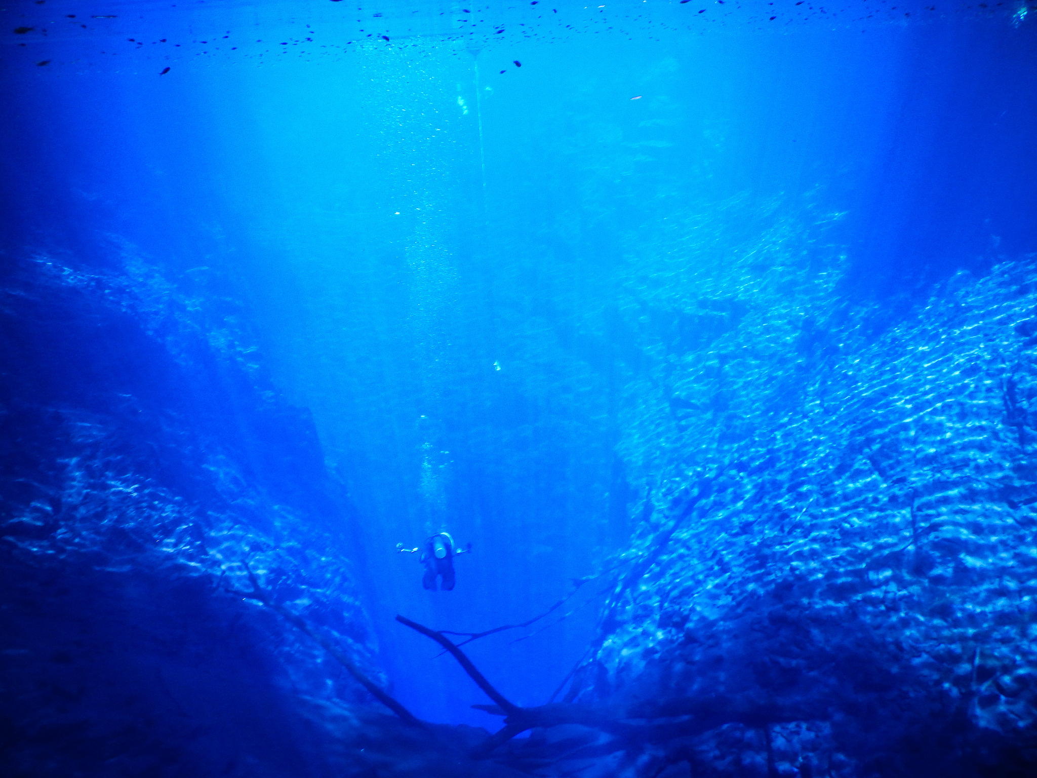 practicing diving and snorkeling