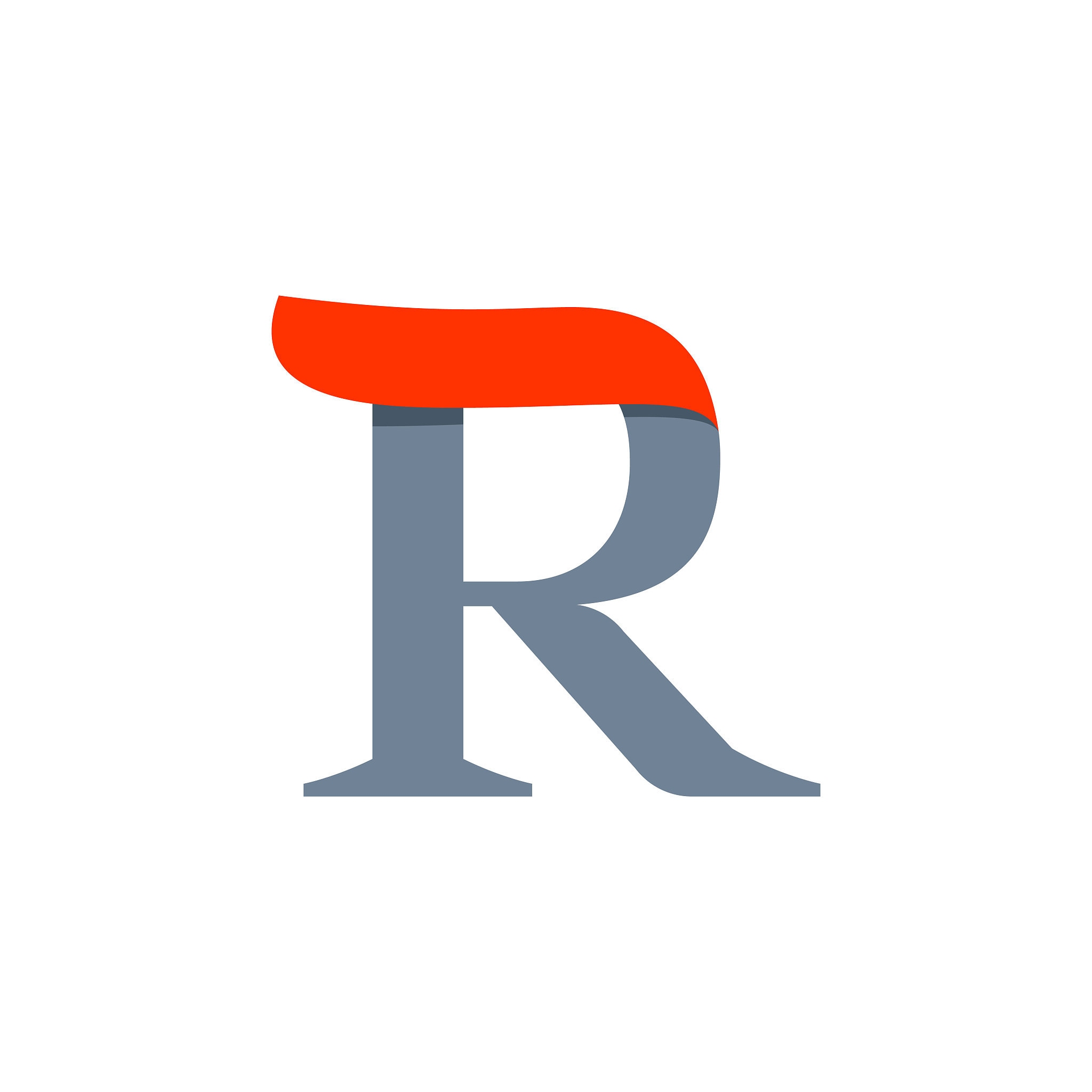 fast speed r serif letter logo.
