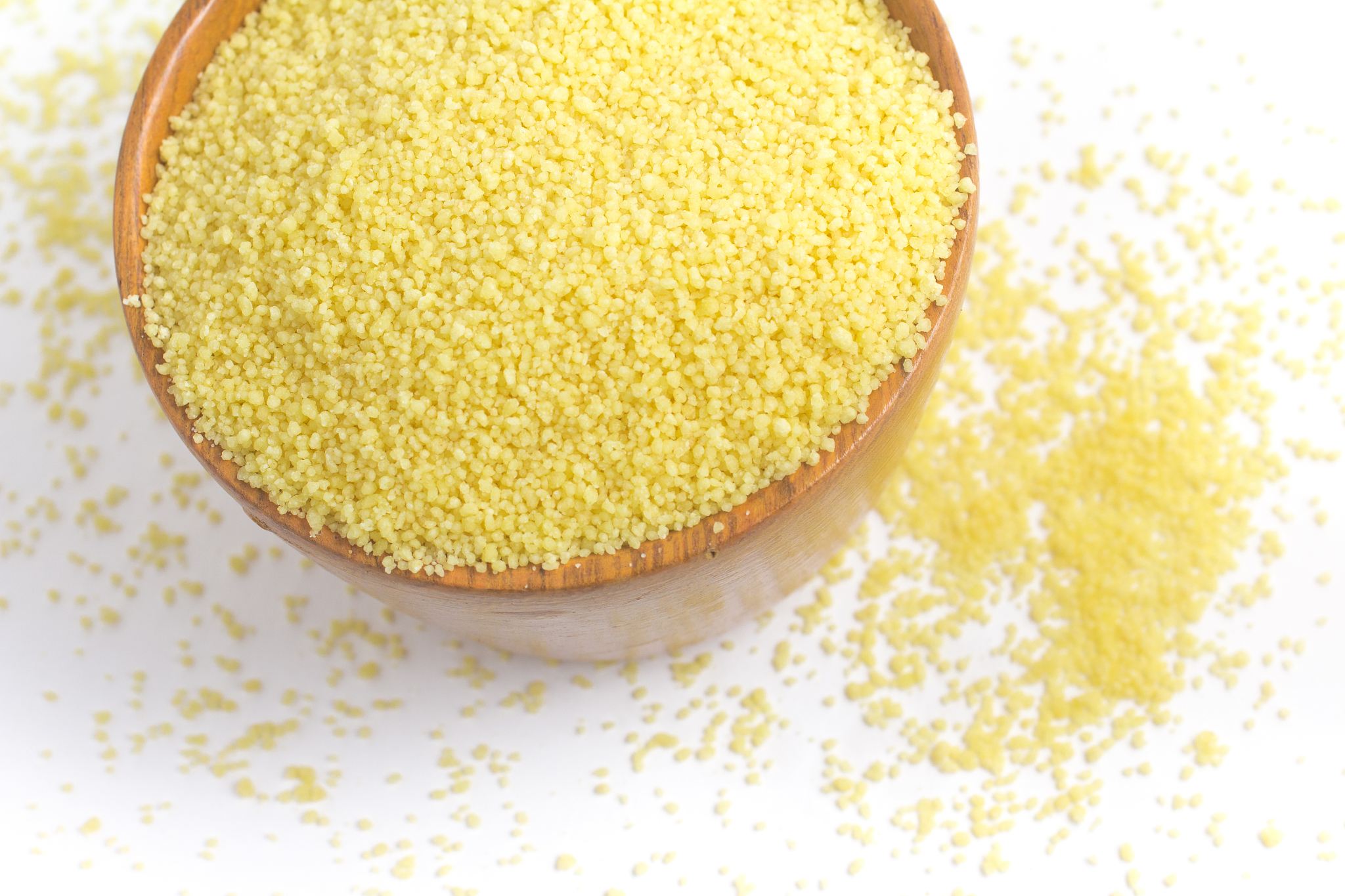 raw couscous in a bowl