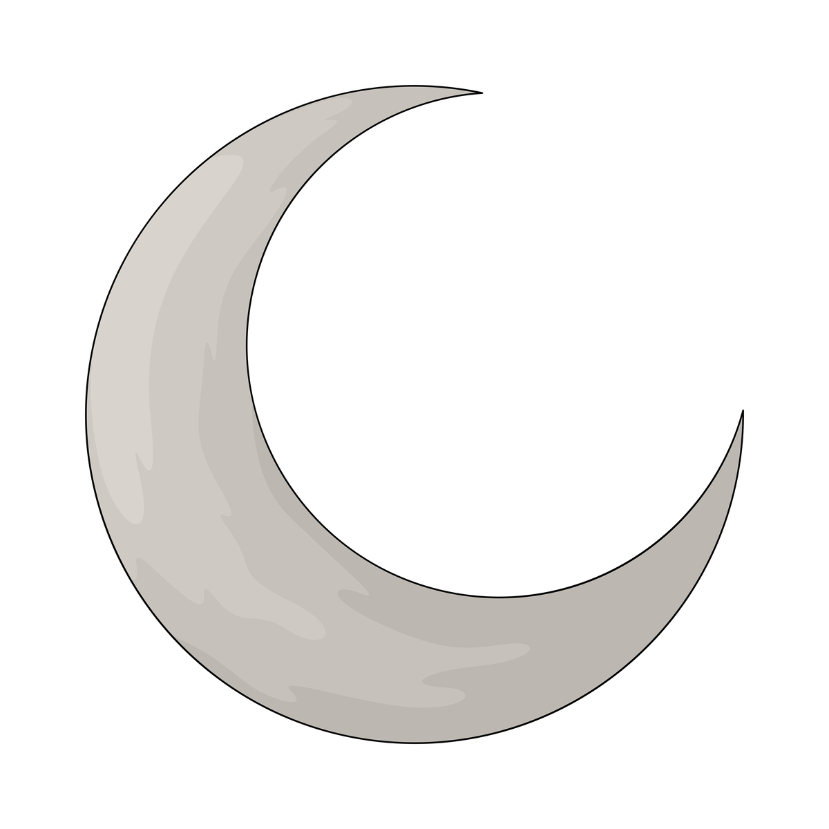 两个月牙带一个小圆圈