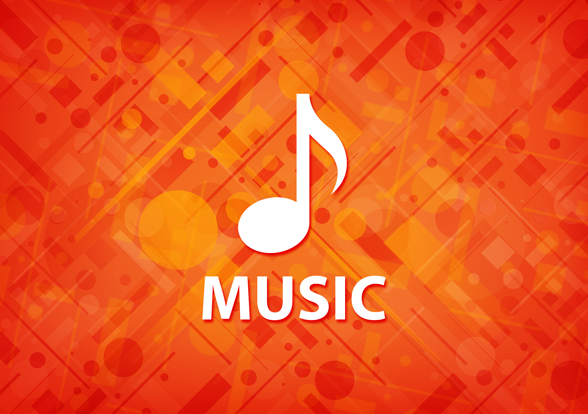 music orange background