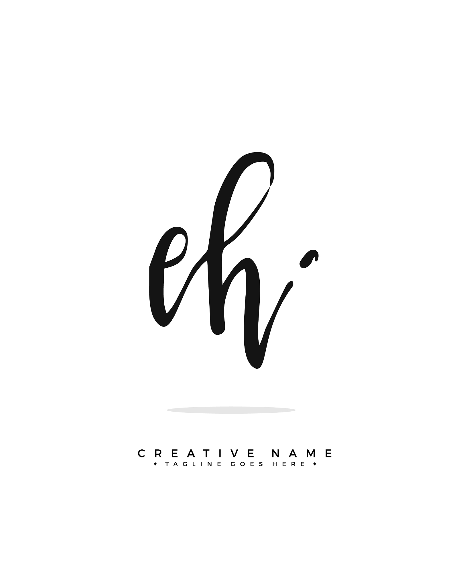 e h eh initial logo signature handwriting