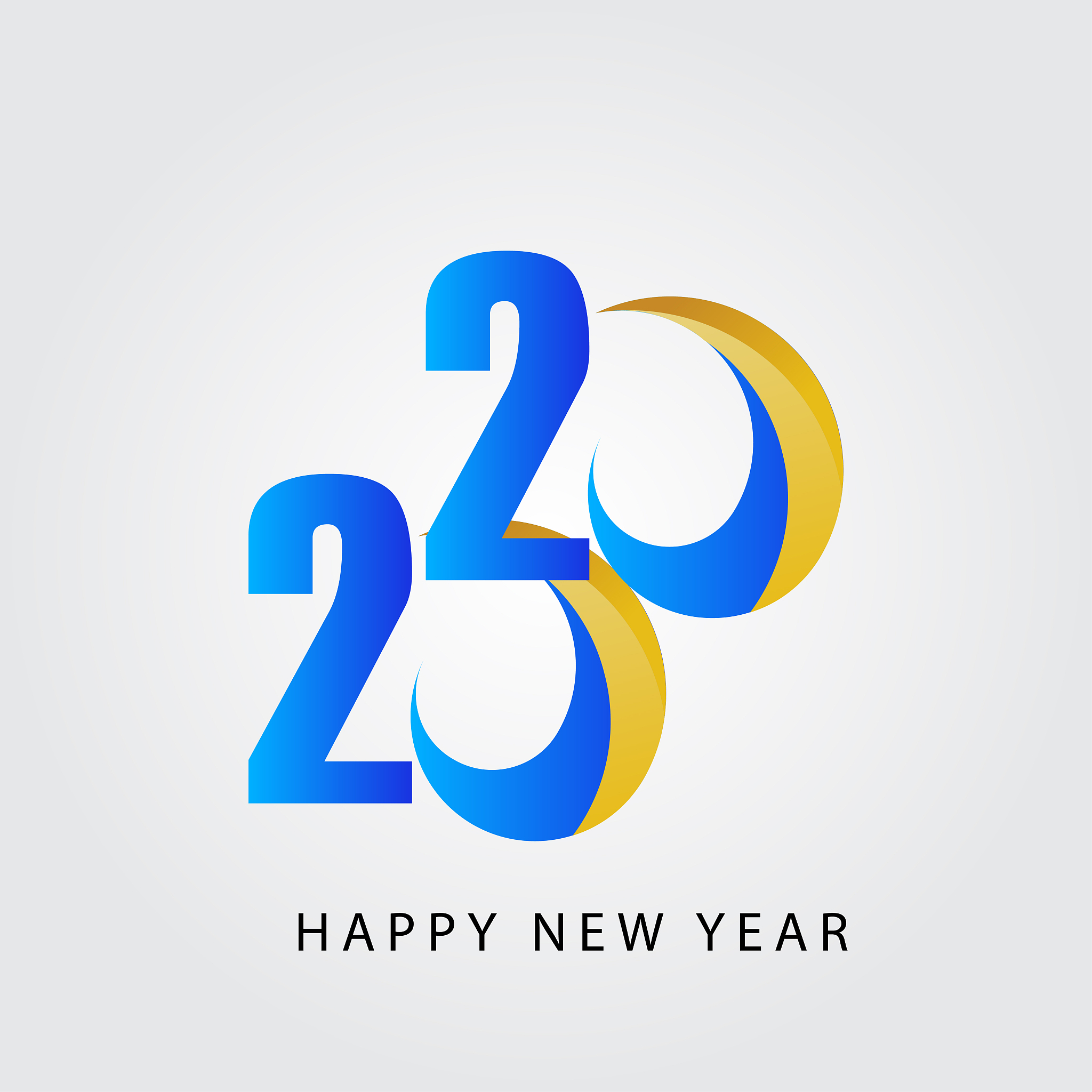 happy new year 2020 celebration vector template design illustrat