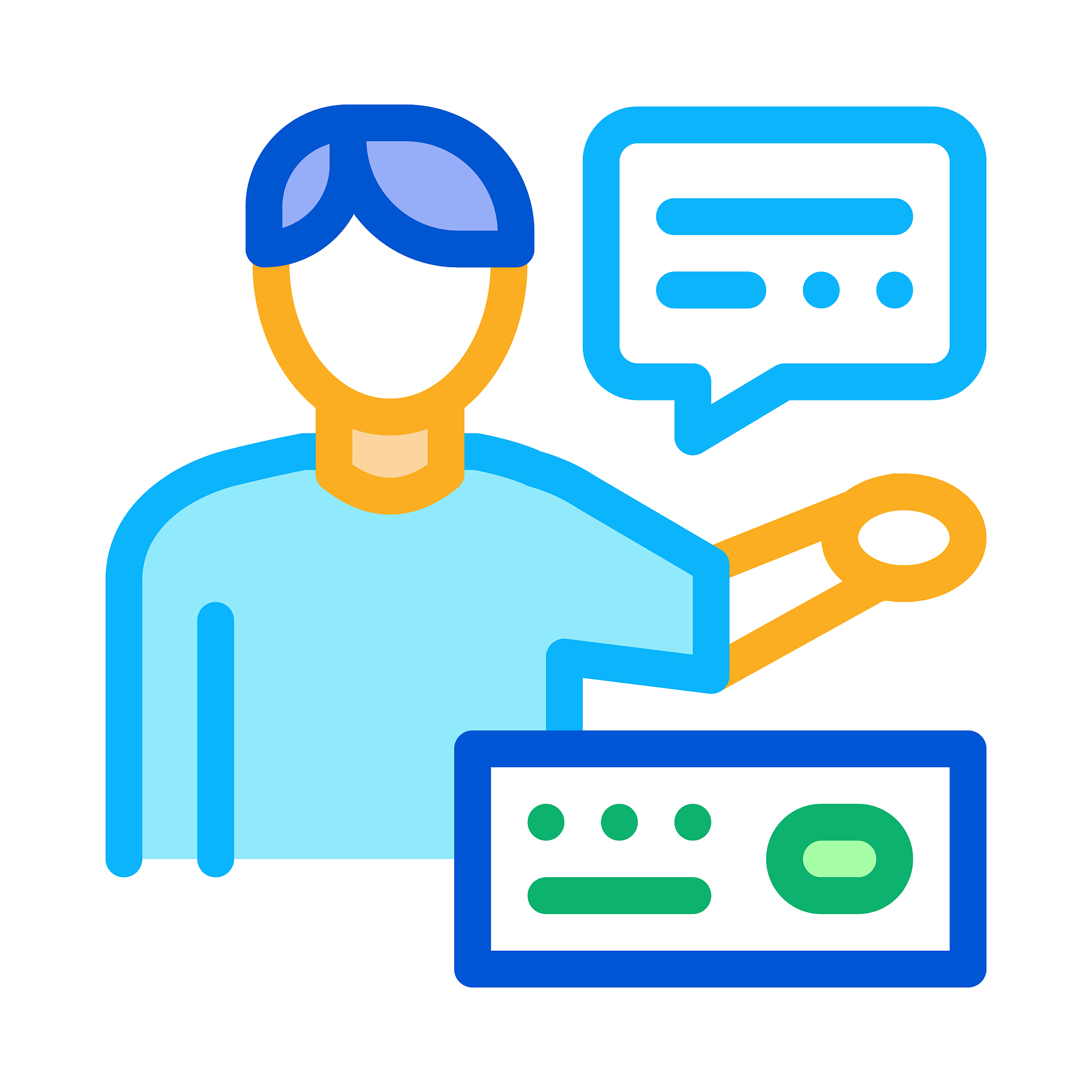 human speaking icon vector outline illustration