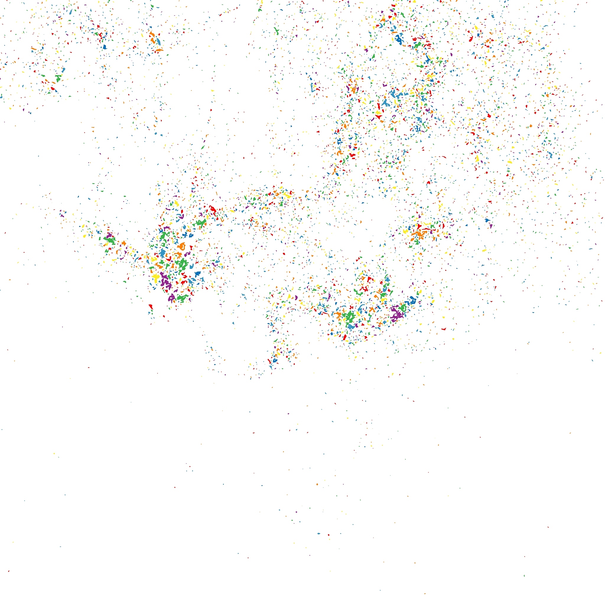 confetti on a white square