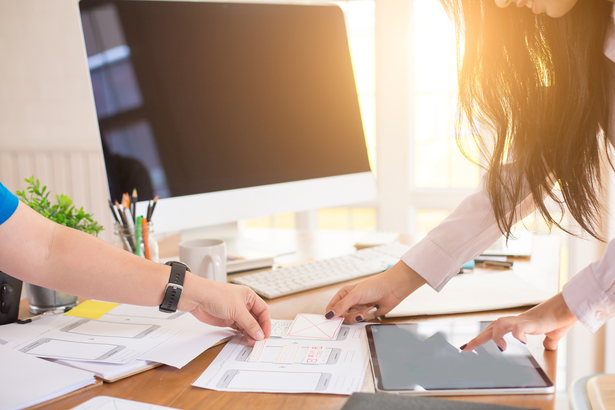 business asia woman working in office with documents