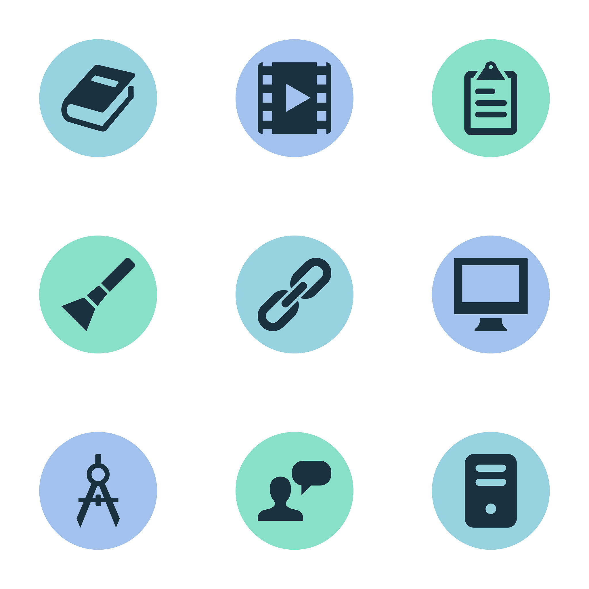 set of simple ui icons
