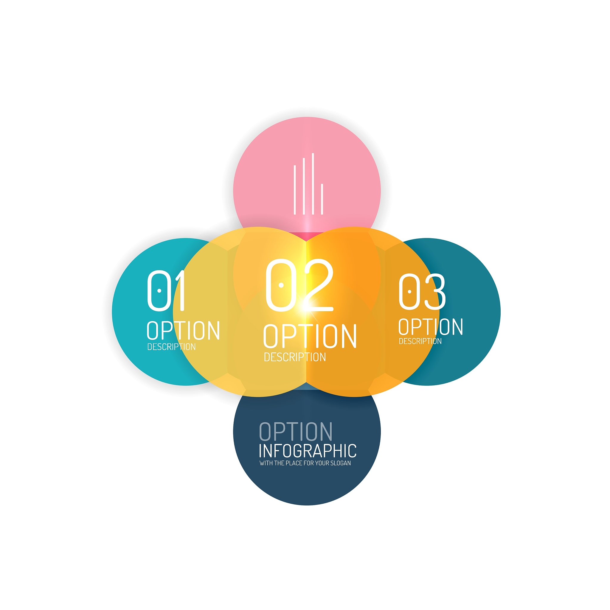 business infographics option select