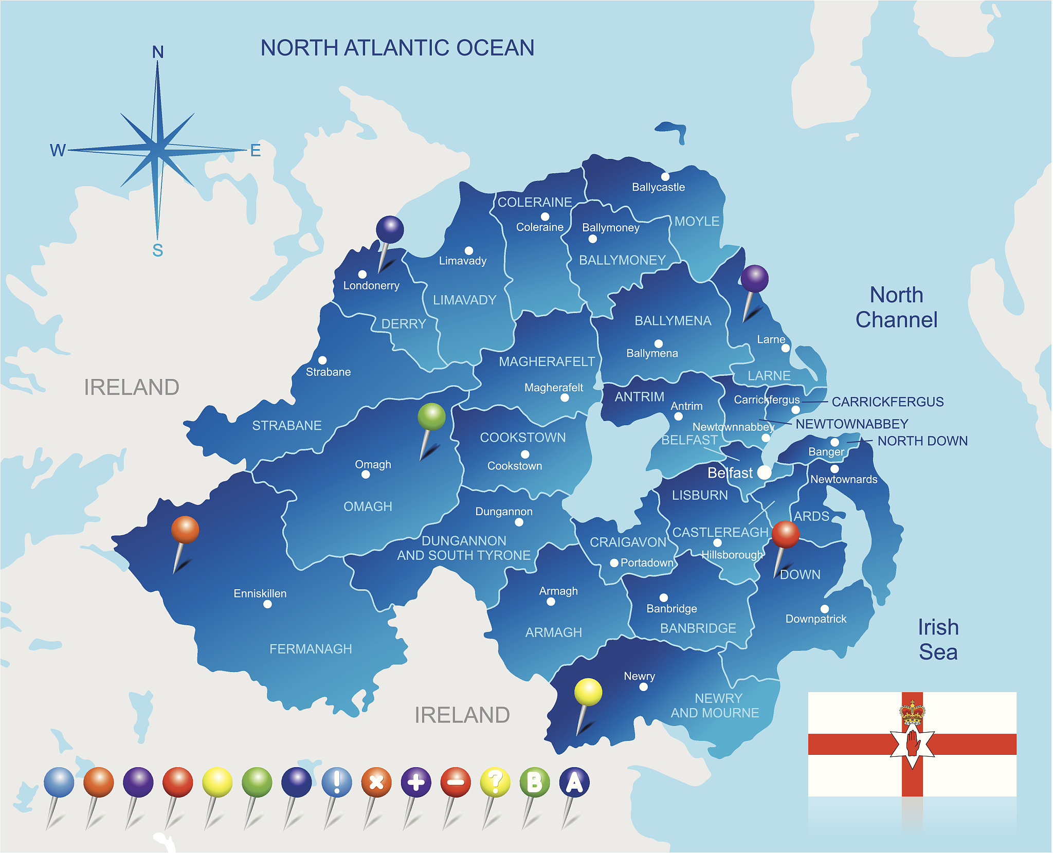 map of northern ireland