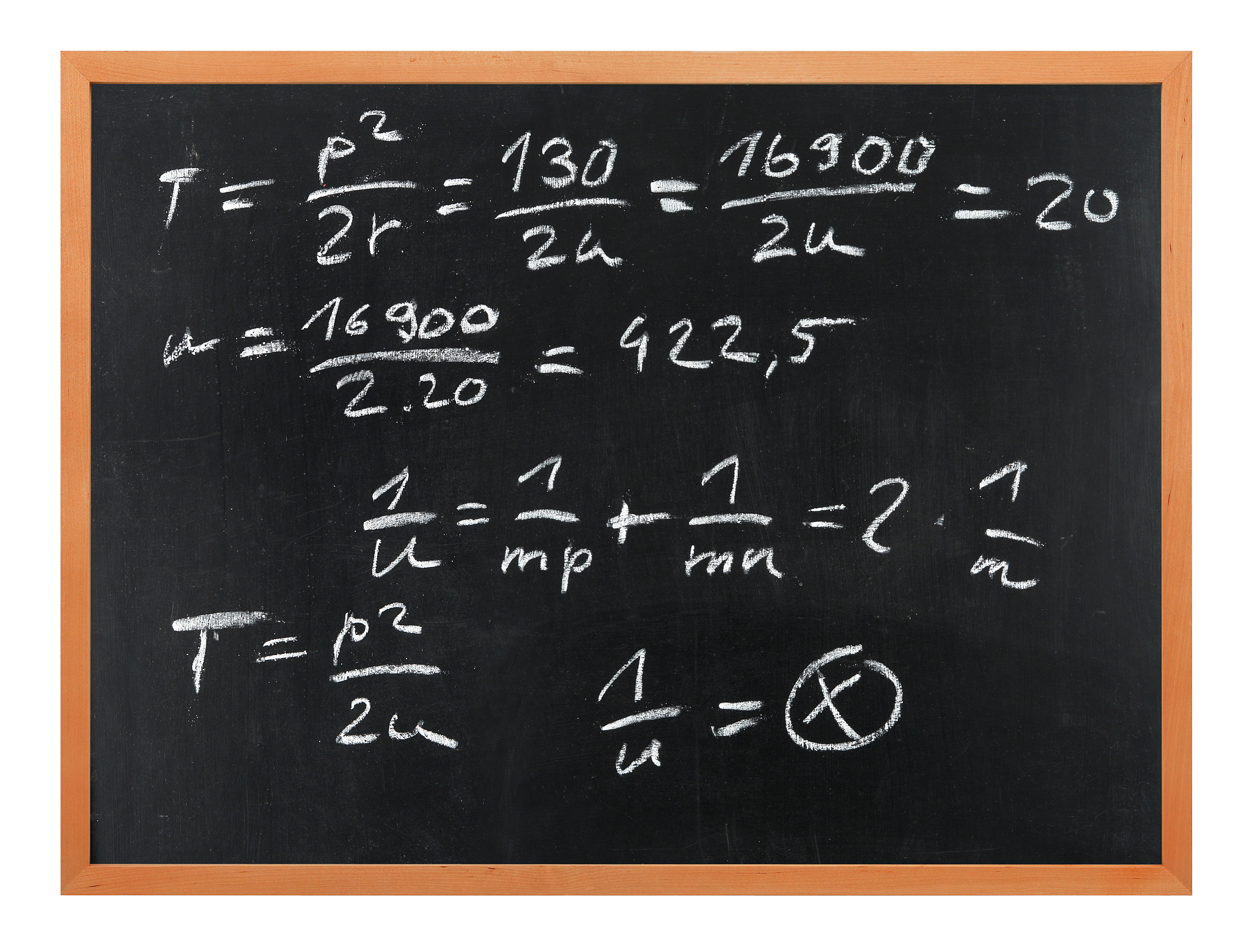blackboard with mathematic symbols