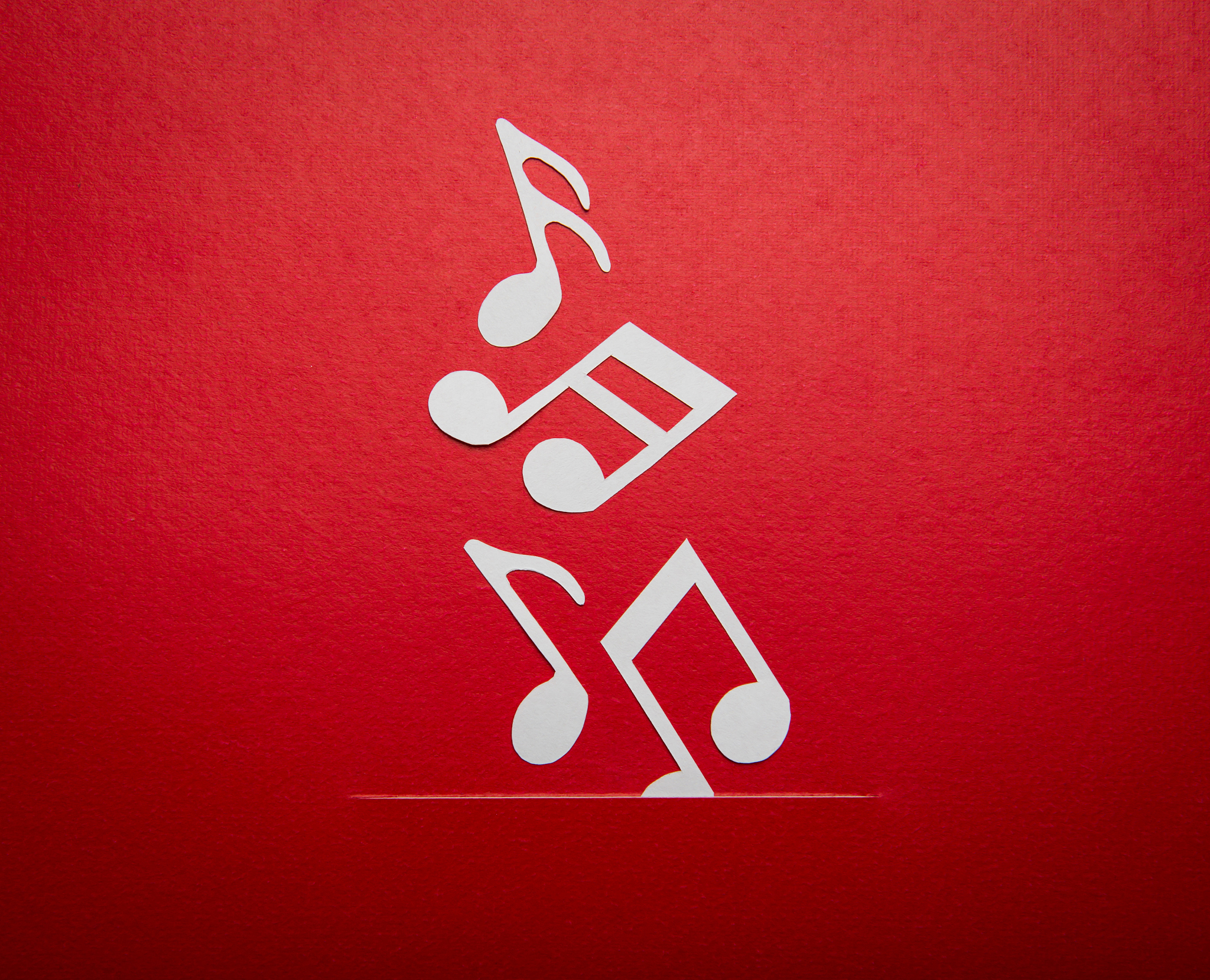 paper cut of music note