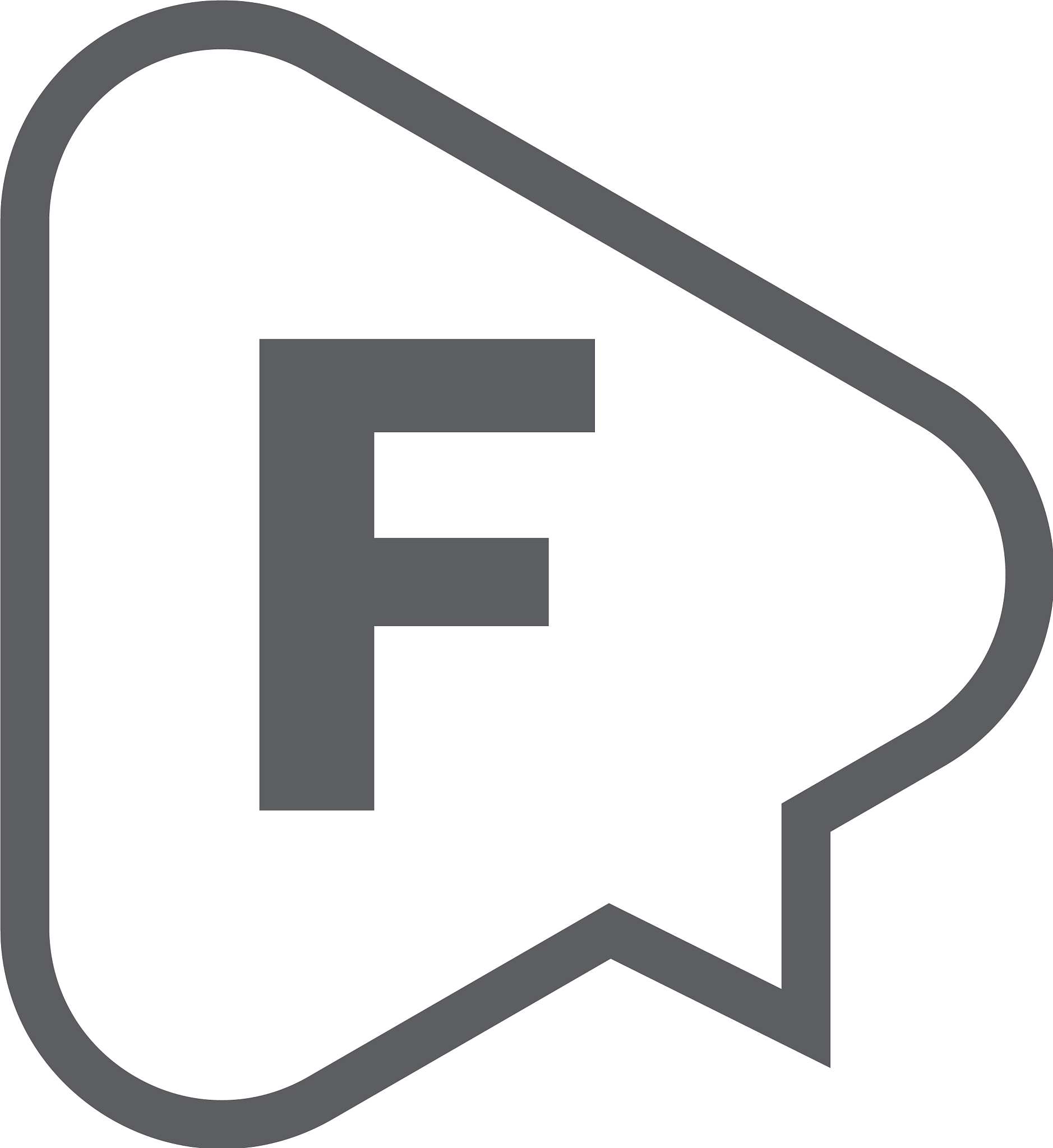 letter f logo icon flat design concept