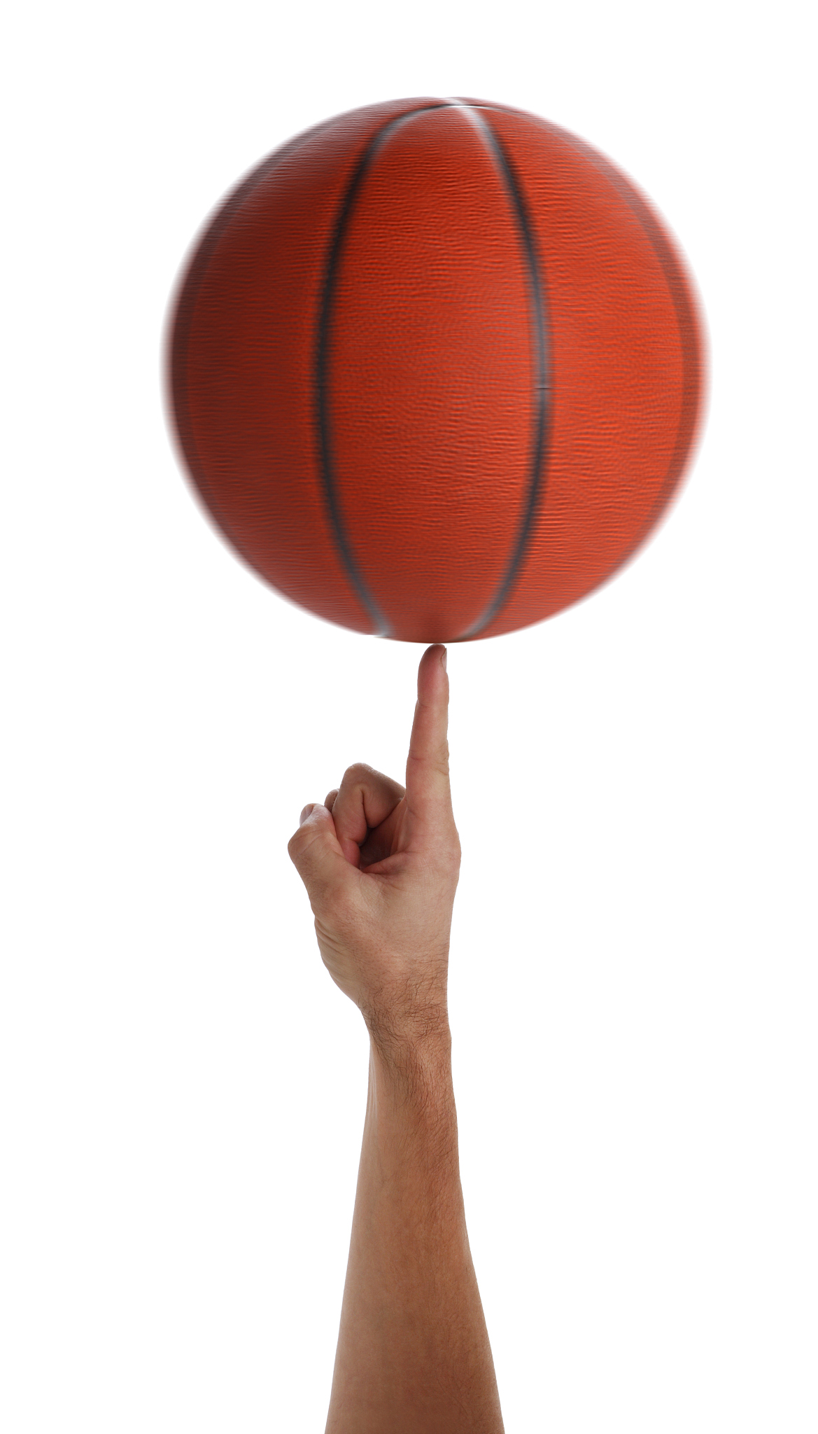 spinning basketball on finger