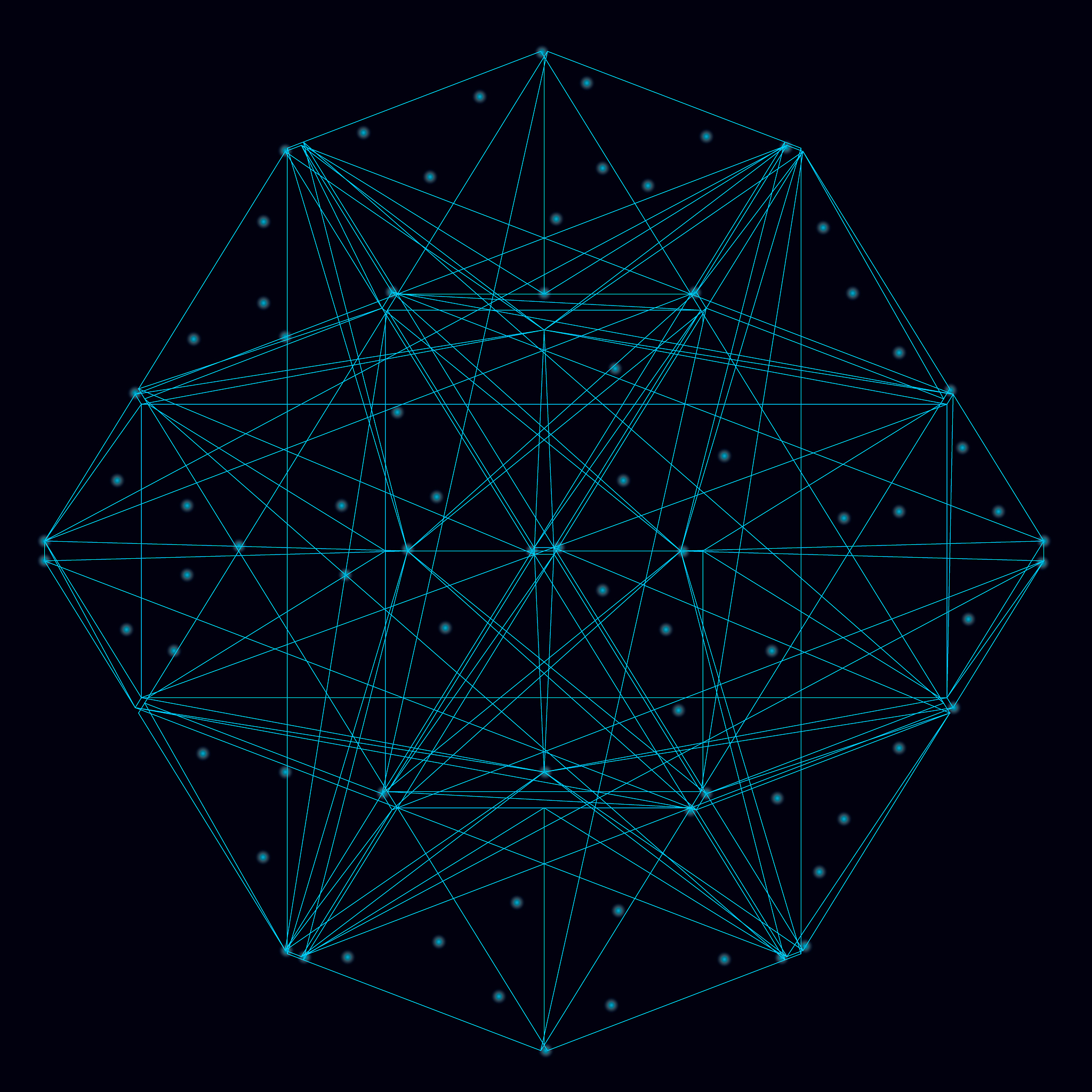 abstract geometric shape of their blue lines on a dark backgroun