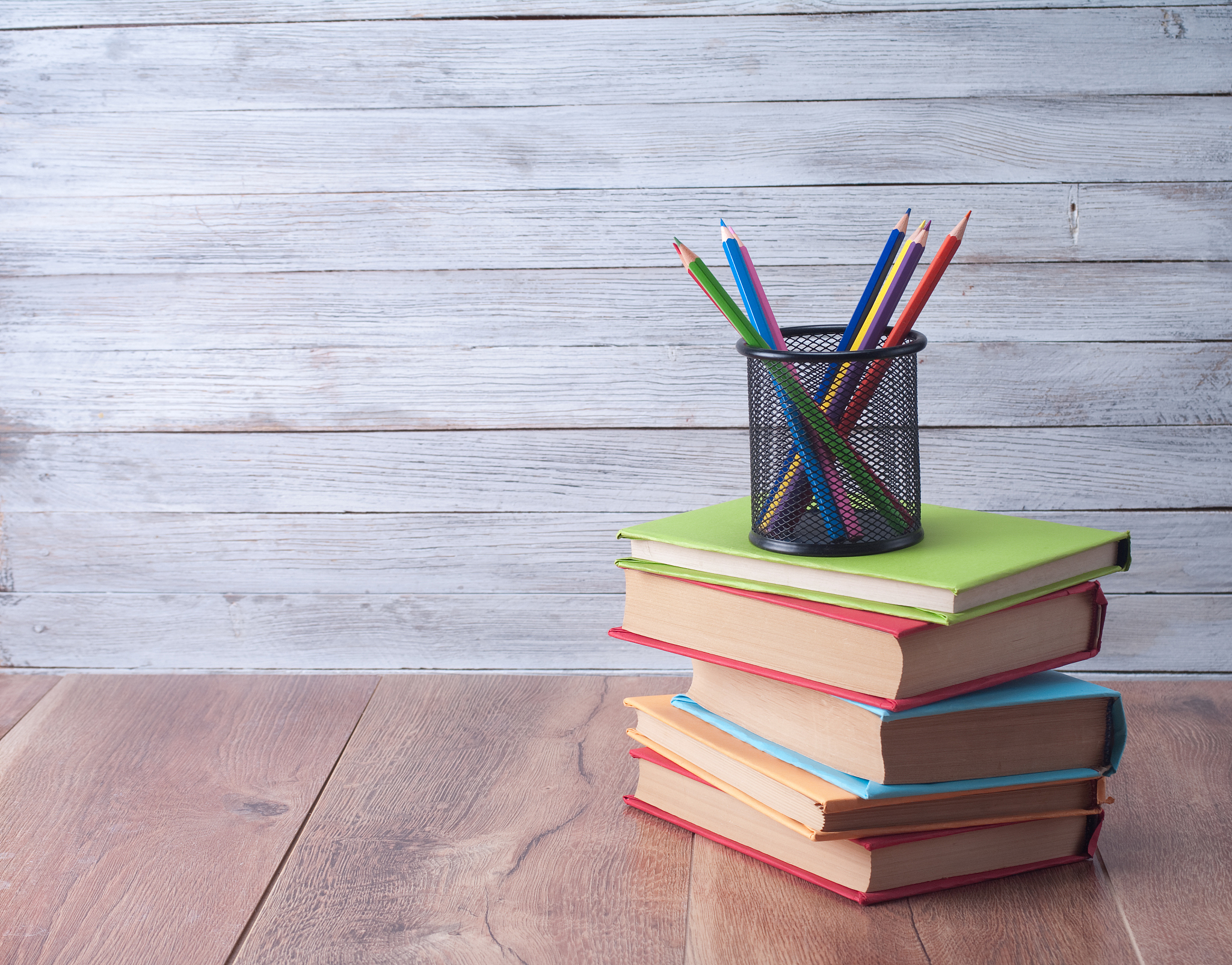 books and pencils