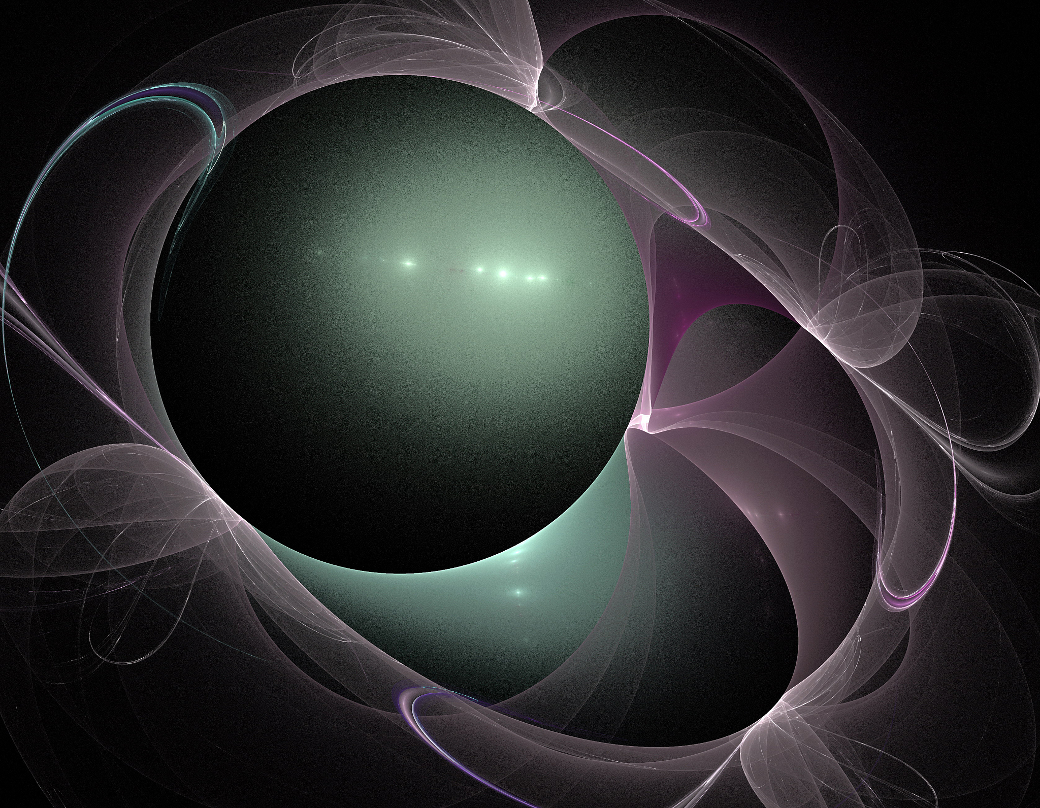 image of one digital fractal on black color