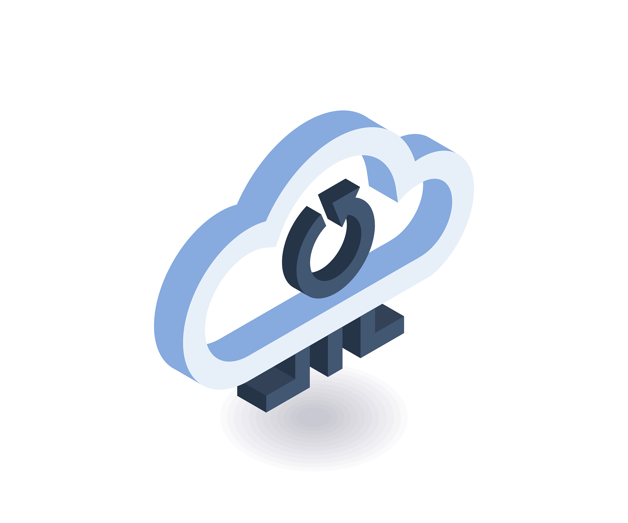 cloud technologies isometric icon