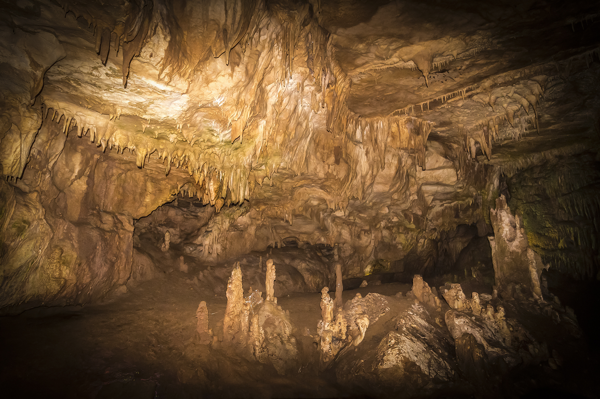 inside the caves