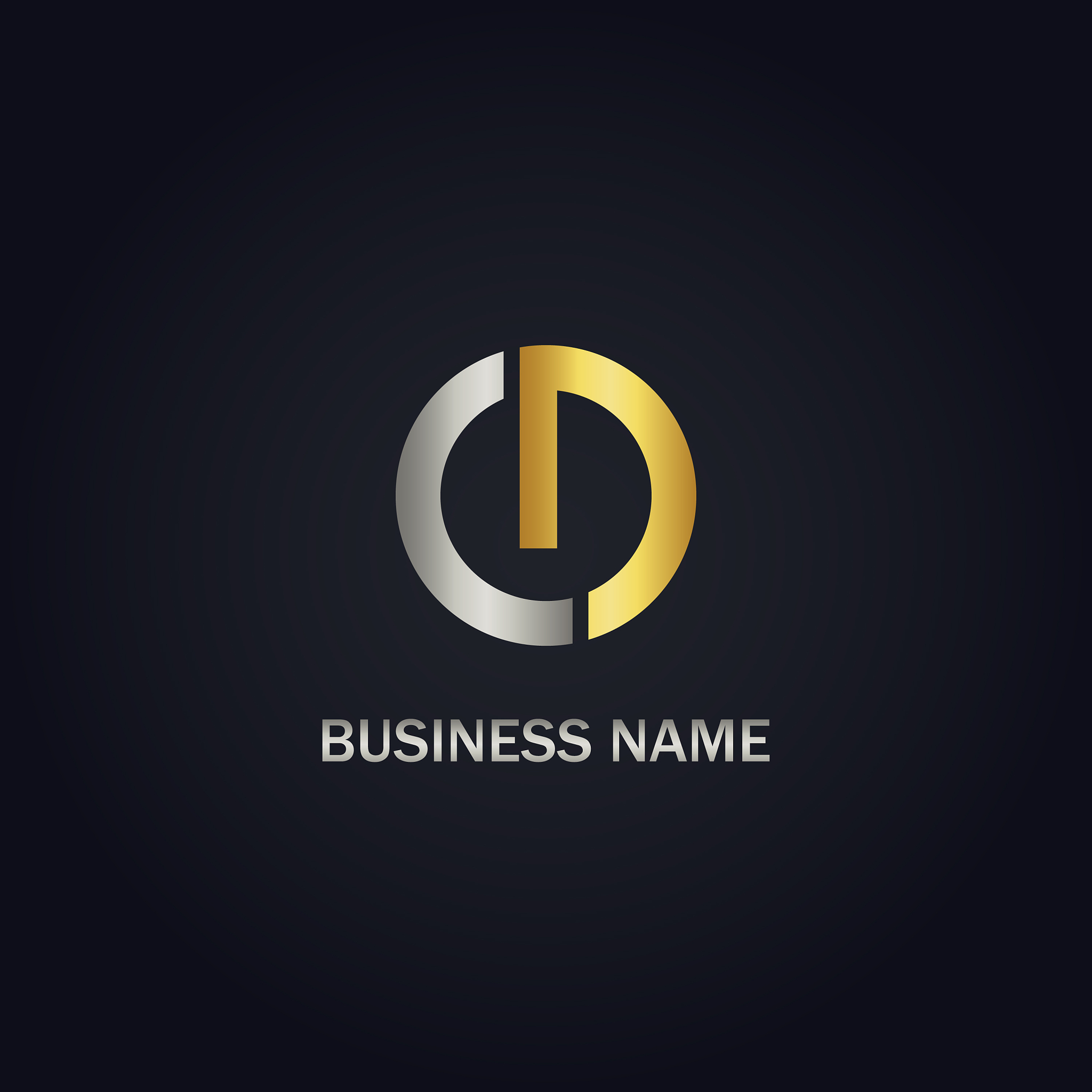 round shape gold logo