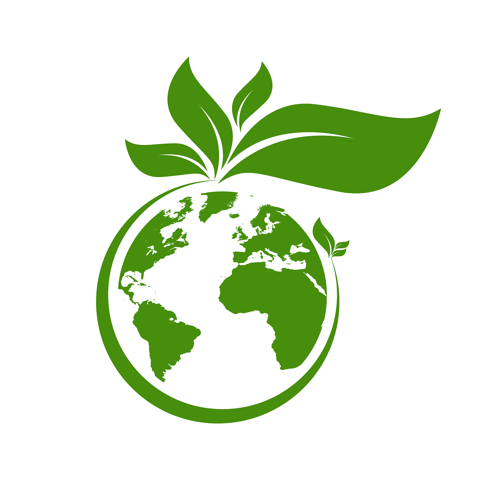 ecology world symbol, icon. eco friendly concept for company