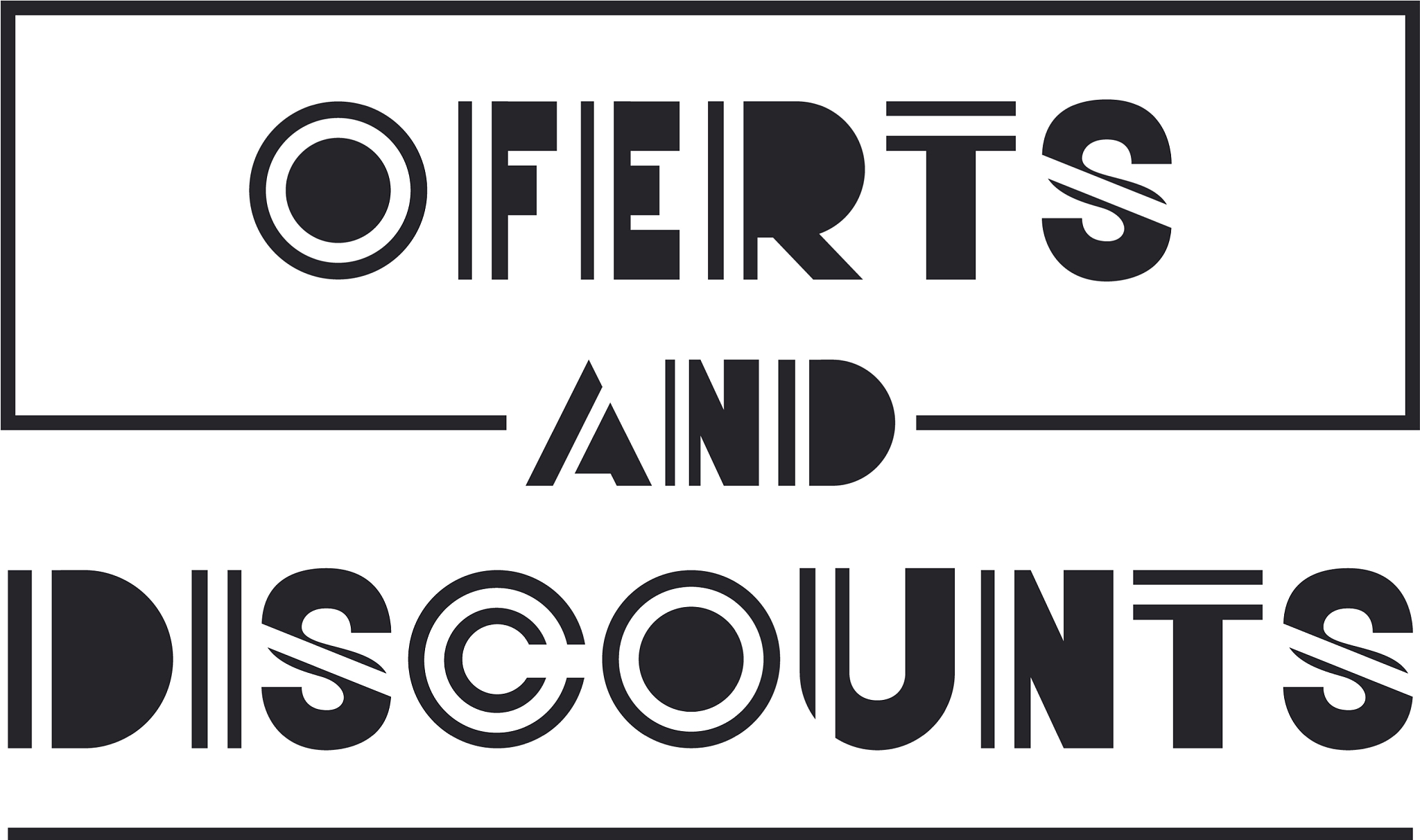 offerts and discounts with hand made font