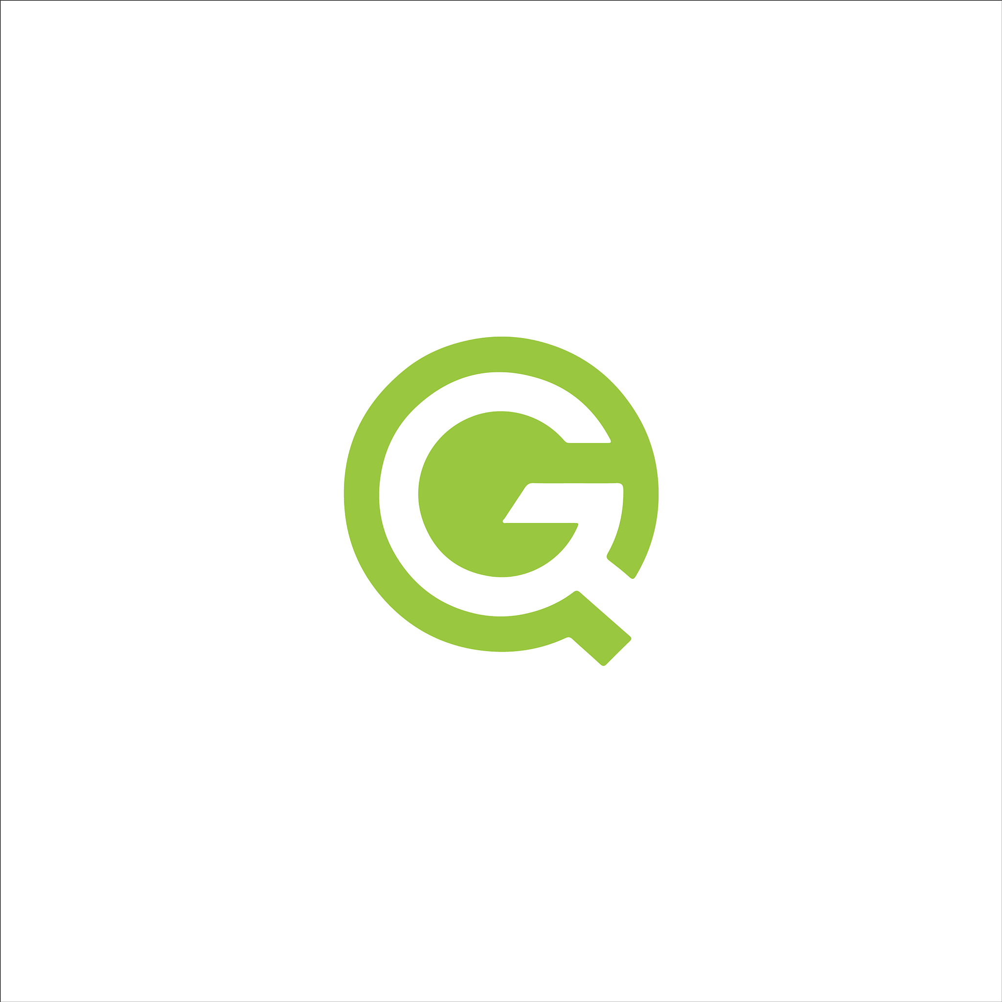 initial letter qg or gq logo design template