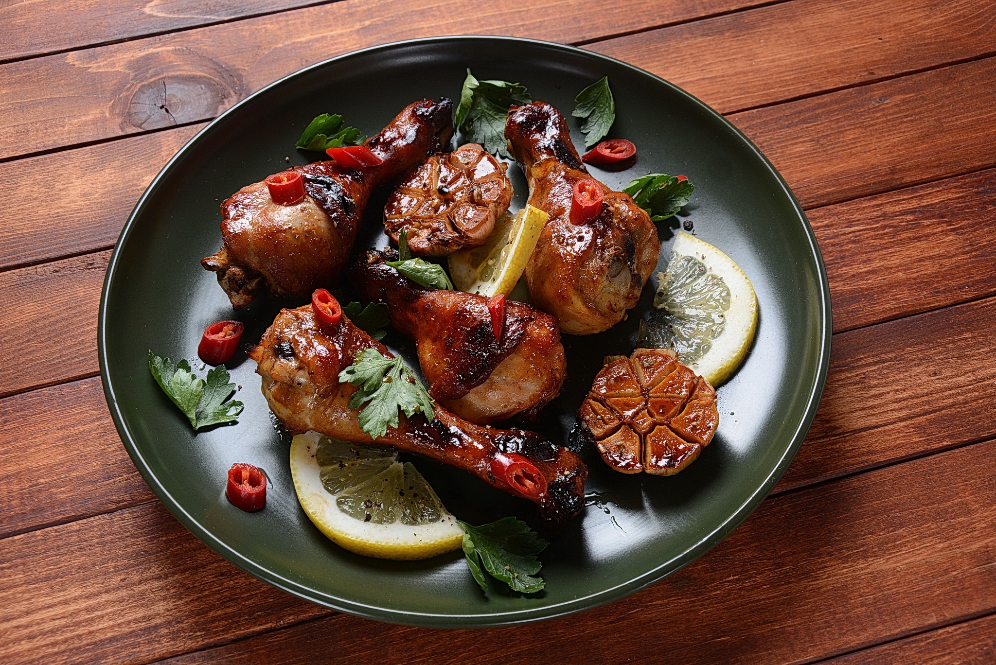 grilled chicken legs