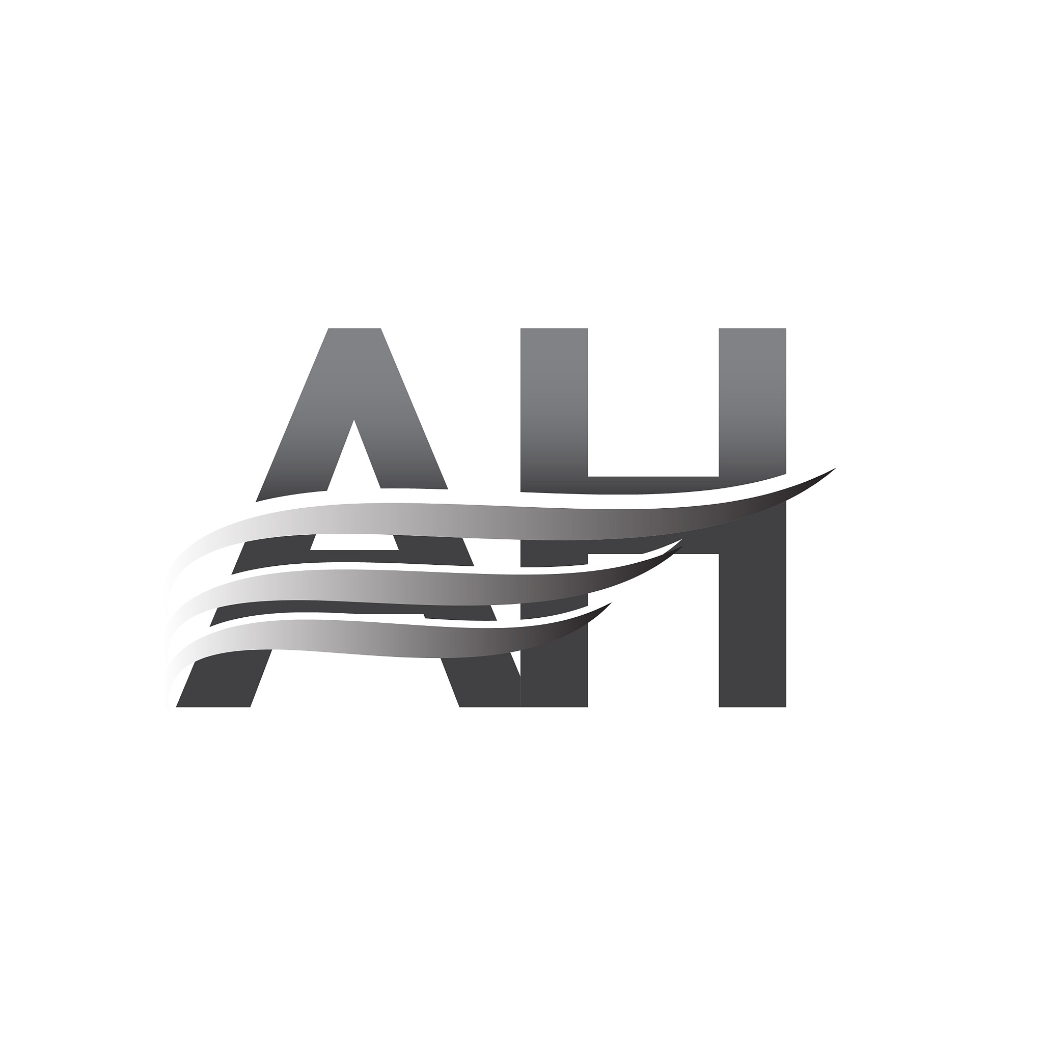 initial letter, grey color vector logotype