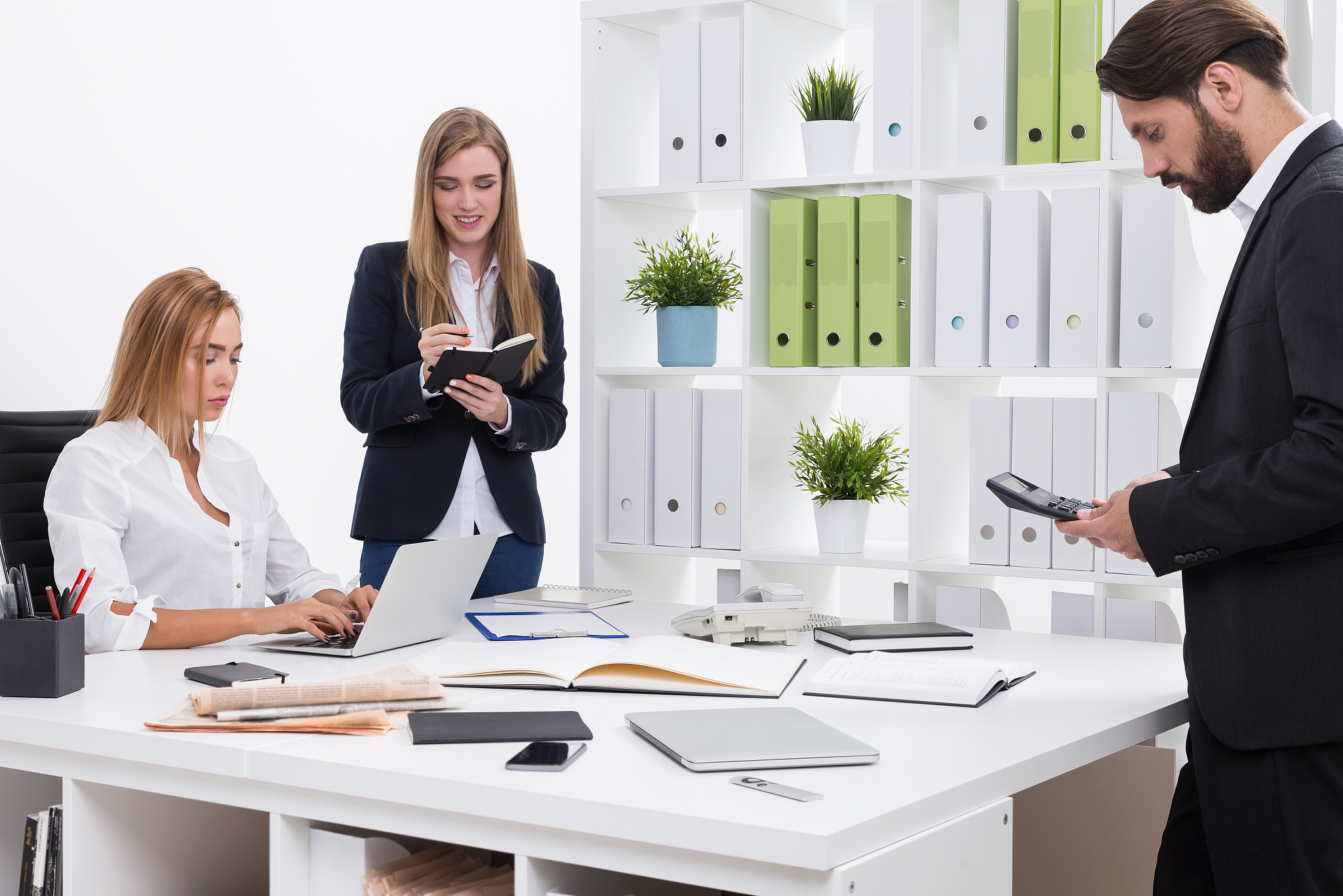 busy people in office
