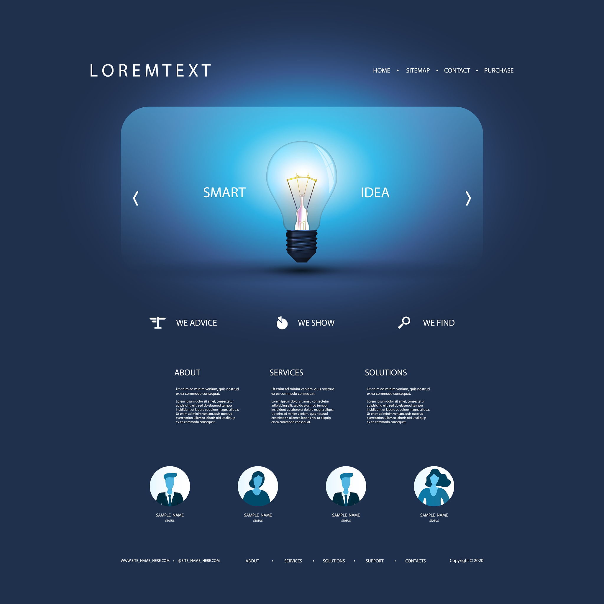 one page website template