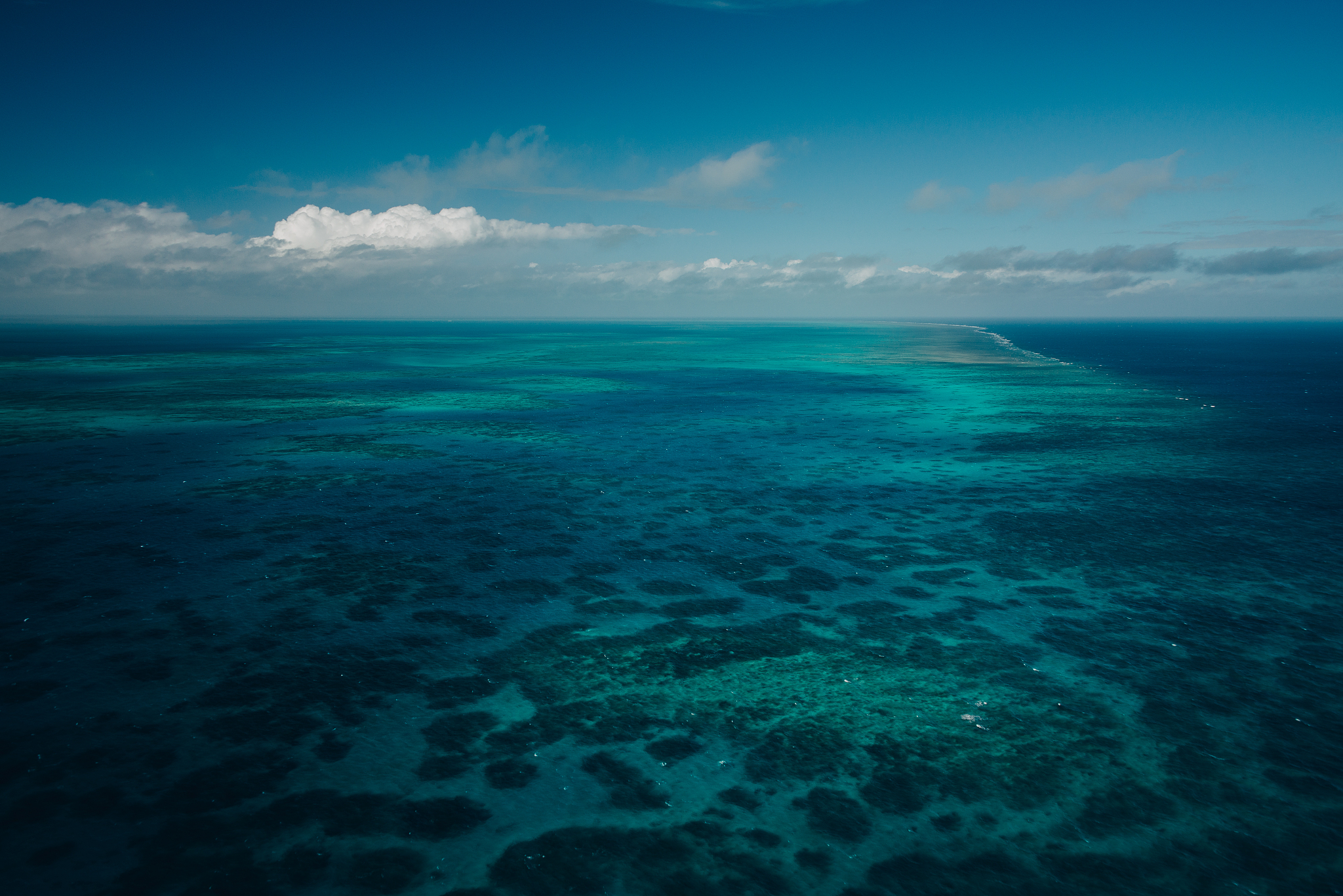 great barrier reef aerial image