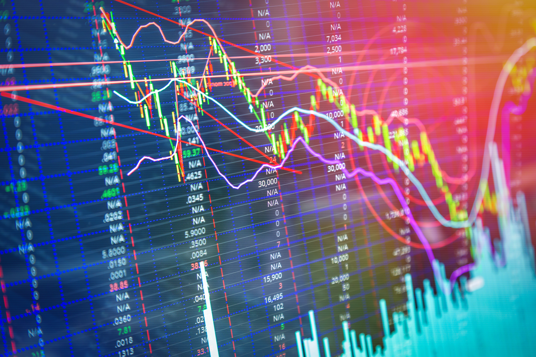 financial graph chart background