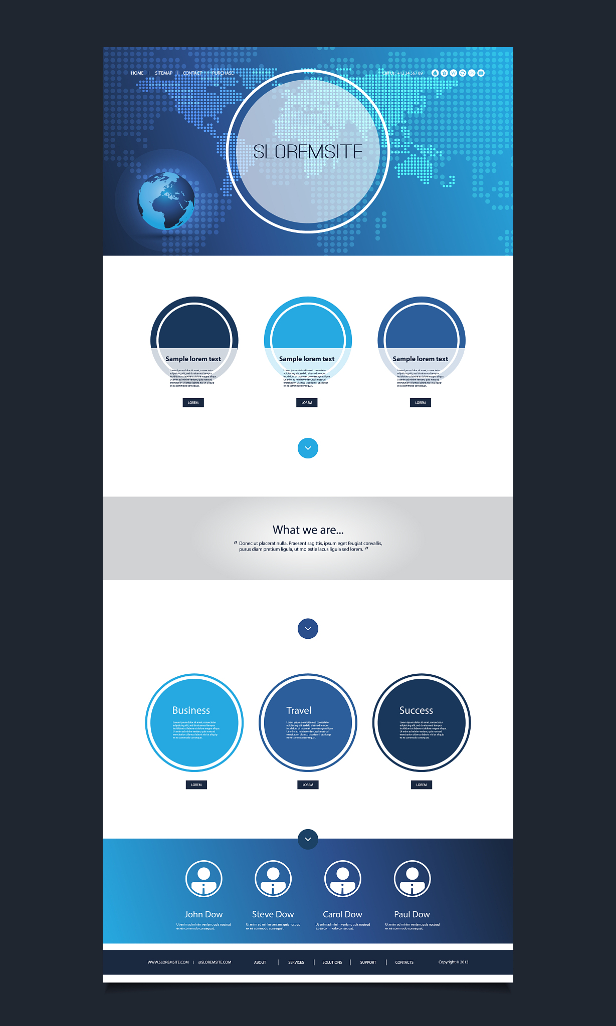 one page website template