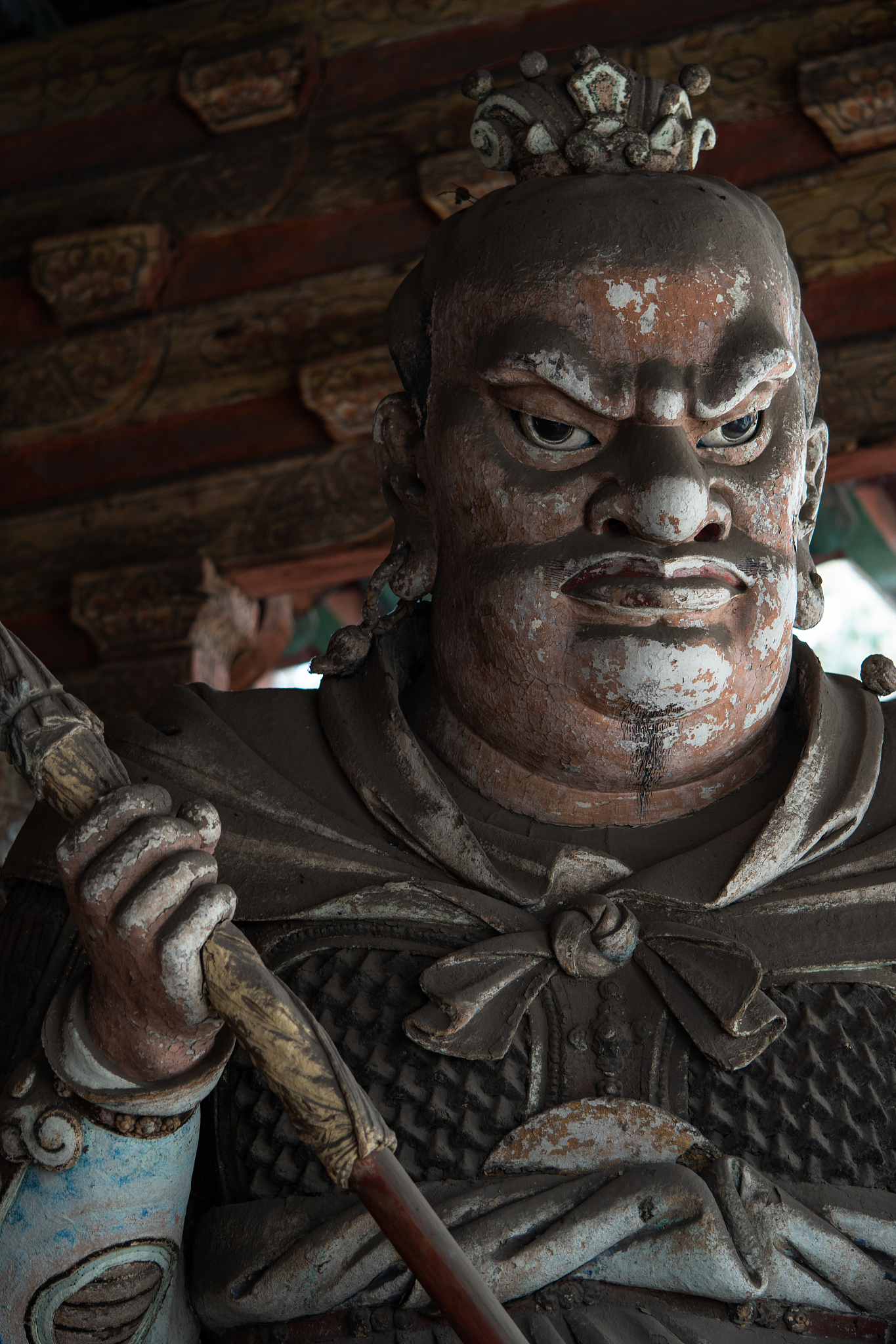 宋代木构古建 晋祠 圣母殿 三绝之一泥塑雕像