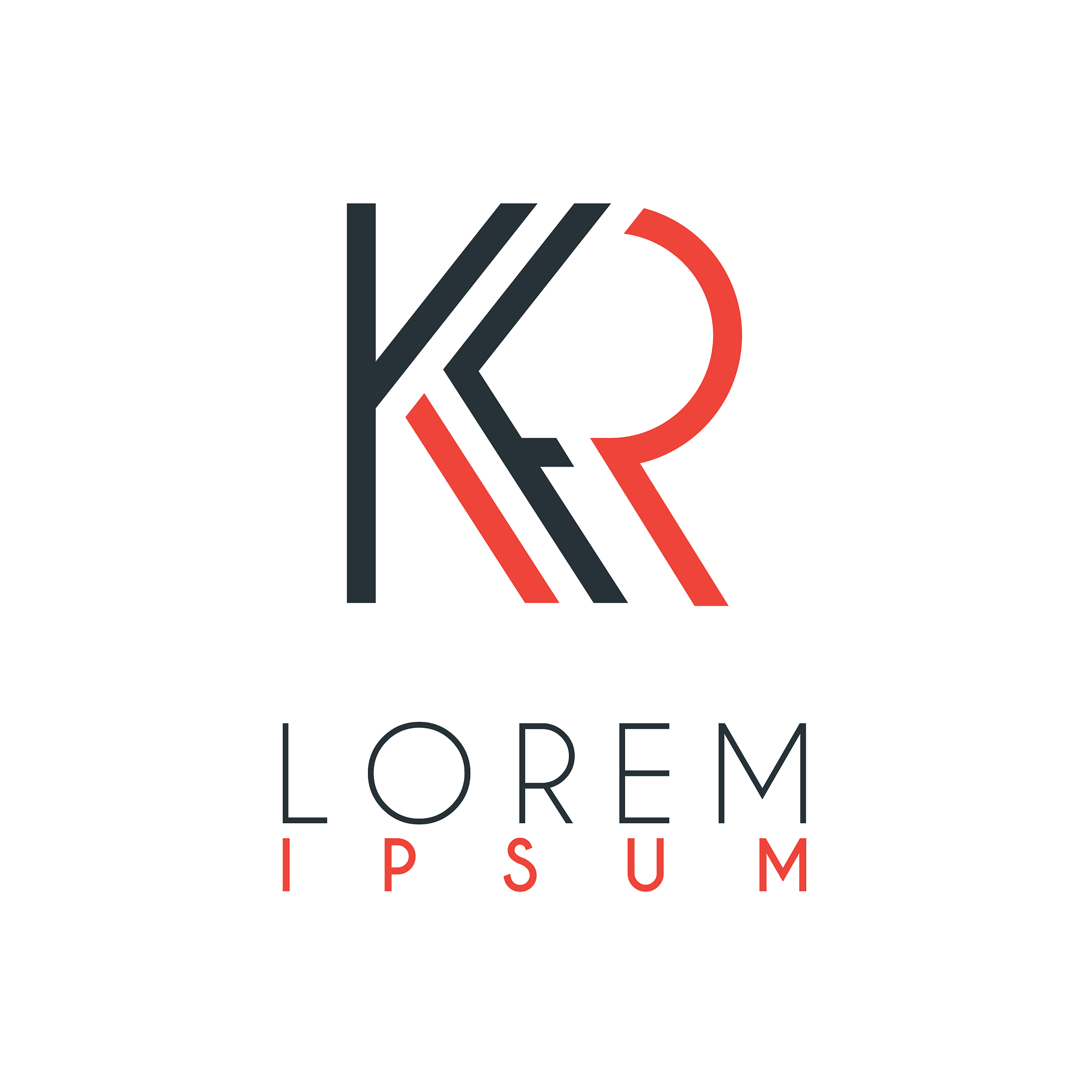the logo between letter k and letter r or kr