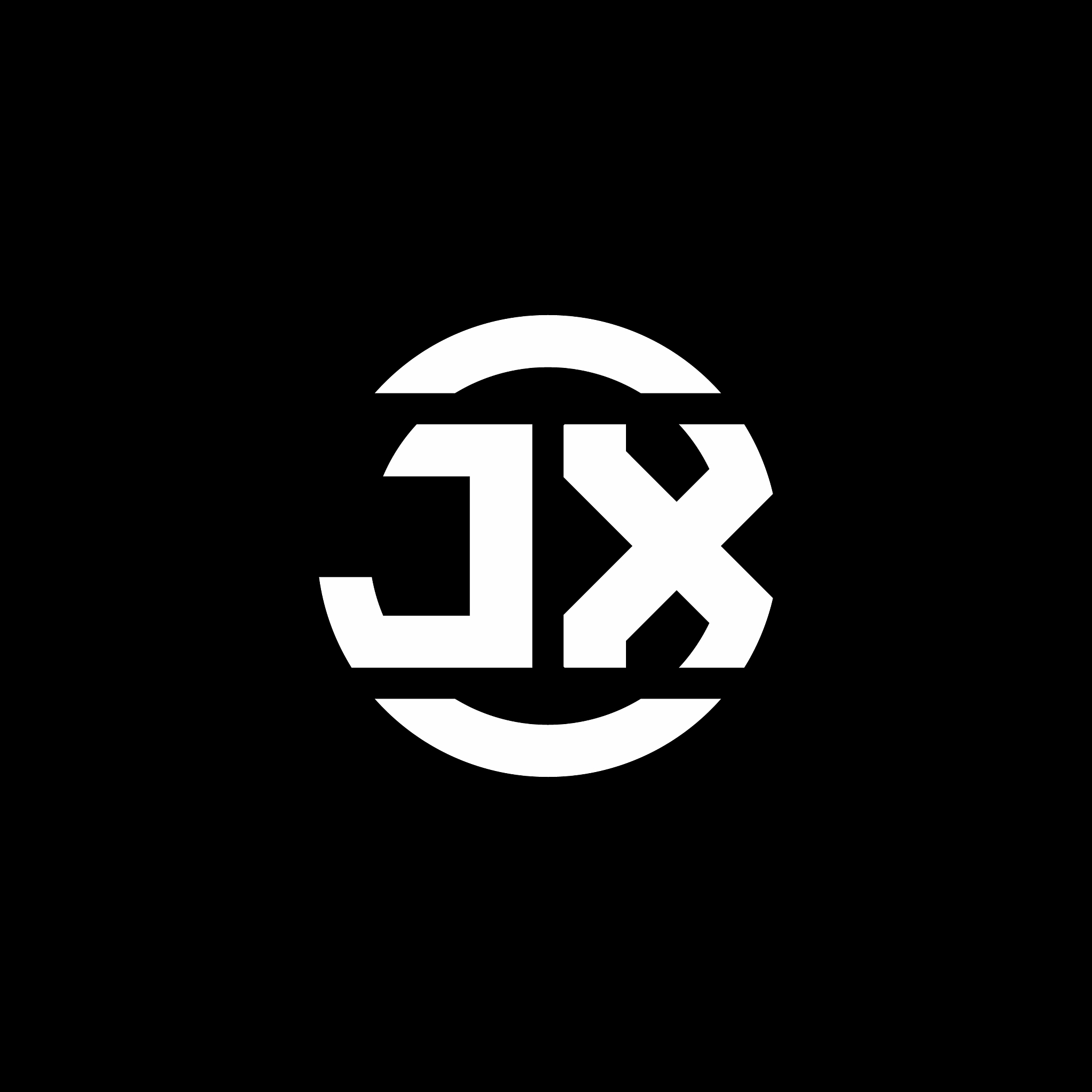 jx logo monogram isolated on circle element