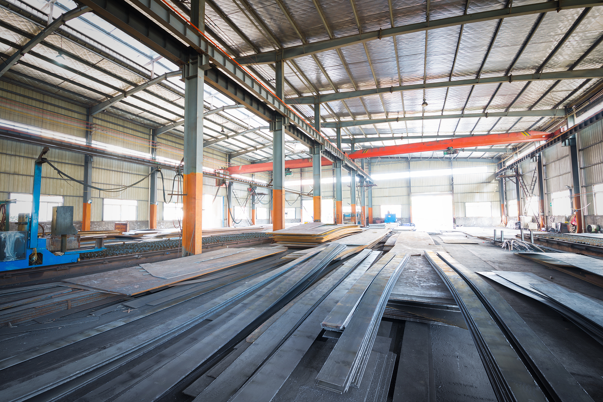 large steel processing plant