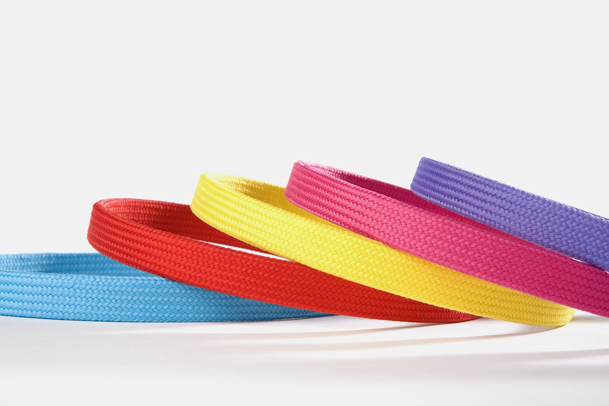 close-up of five hairbands