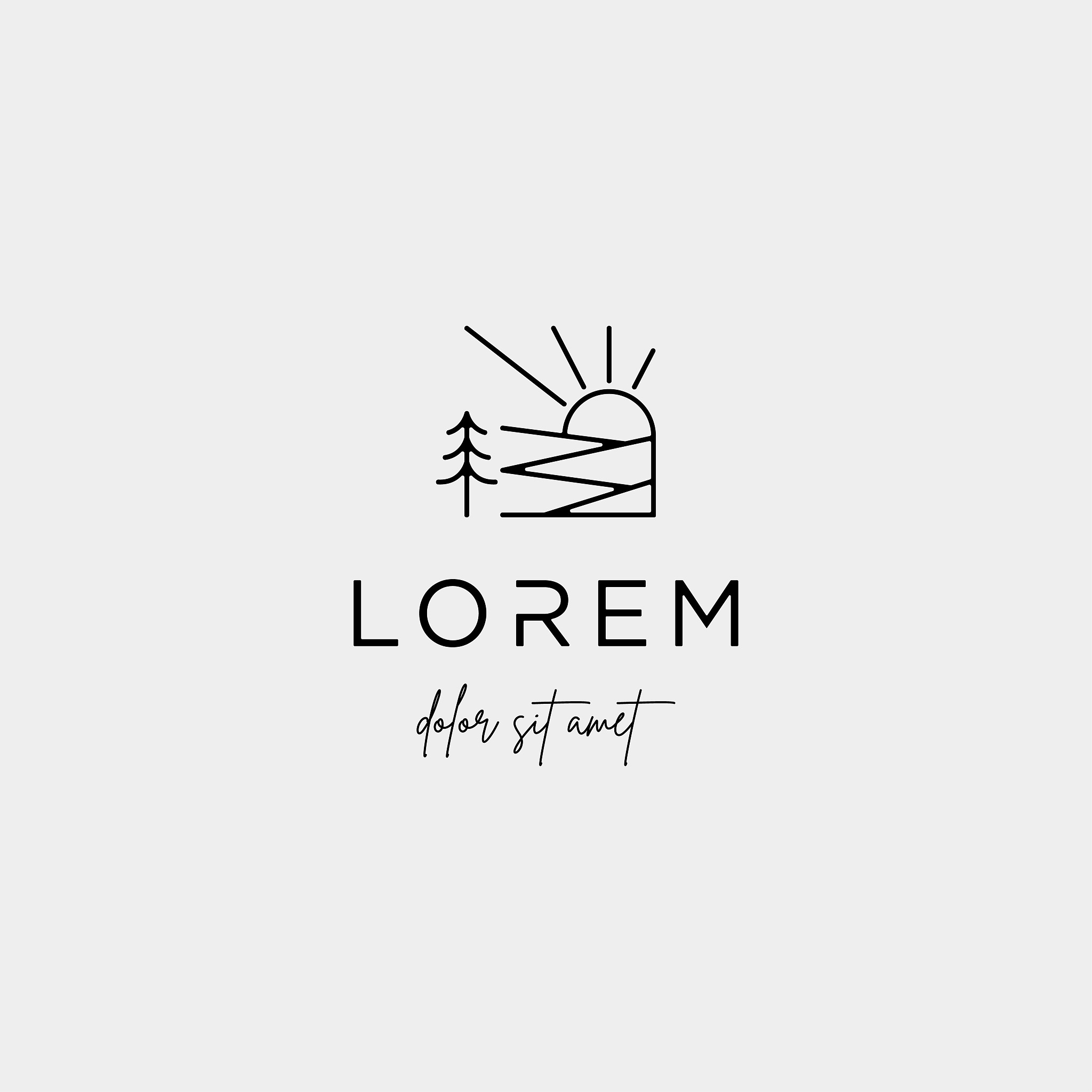landscape simple icon vector design