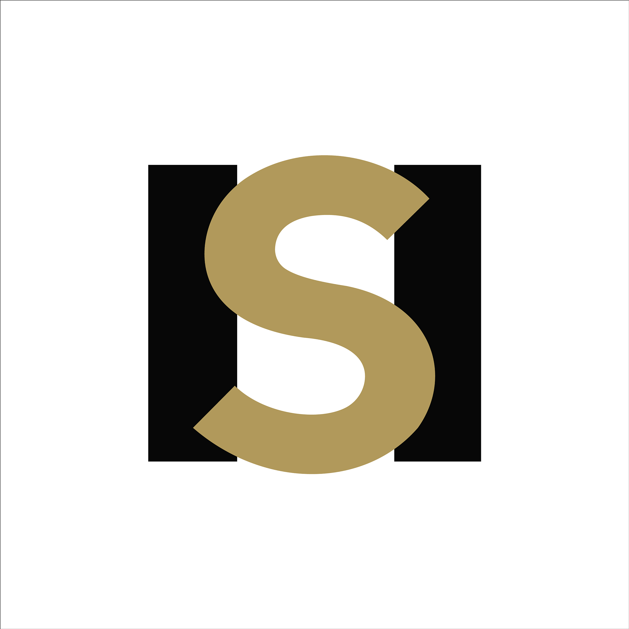 initial letter hs or sh logo design template