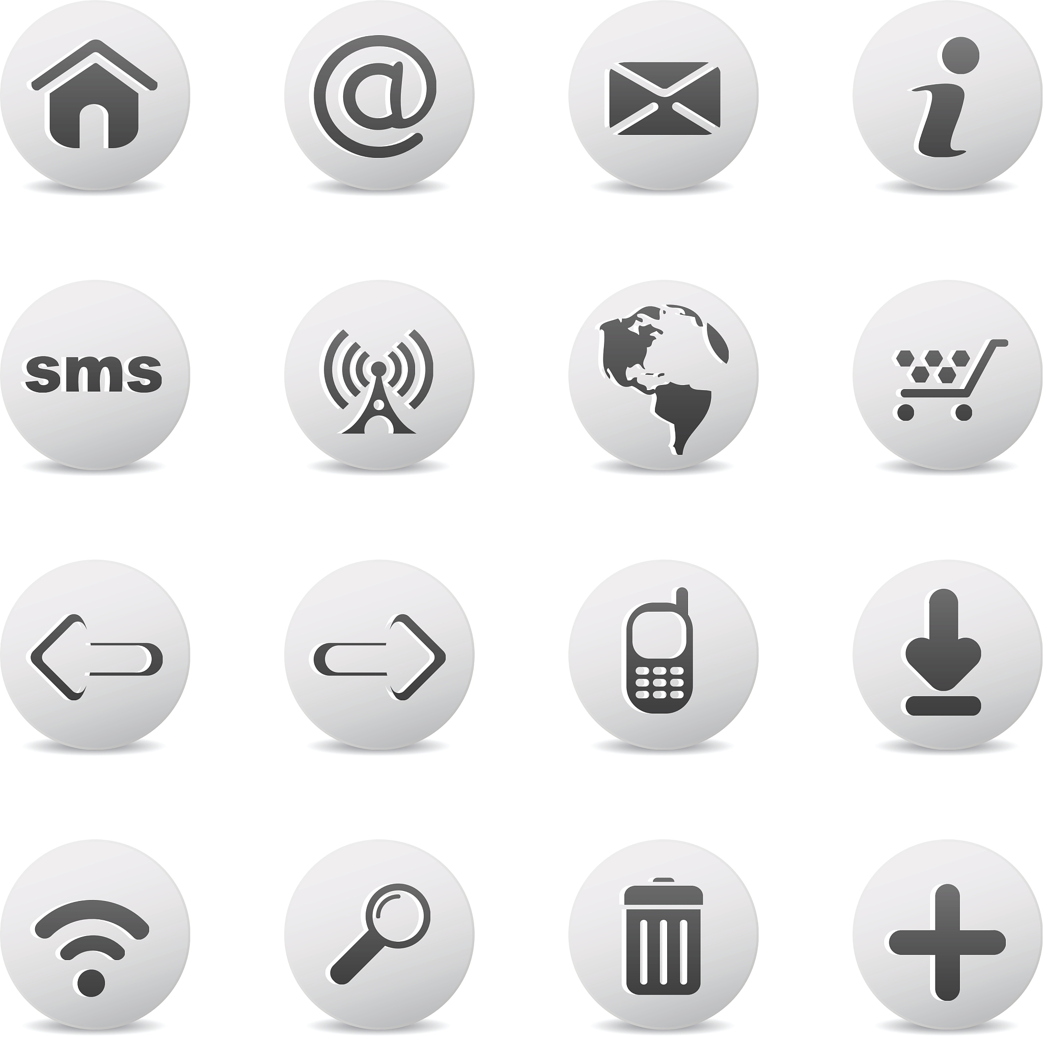 web icons round